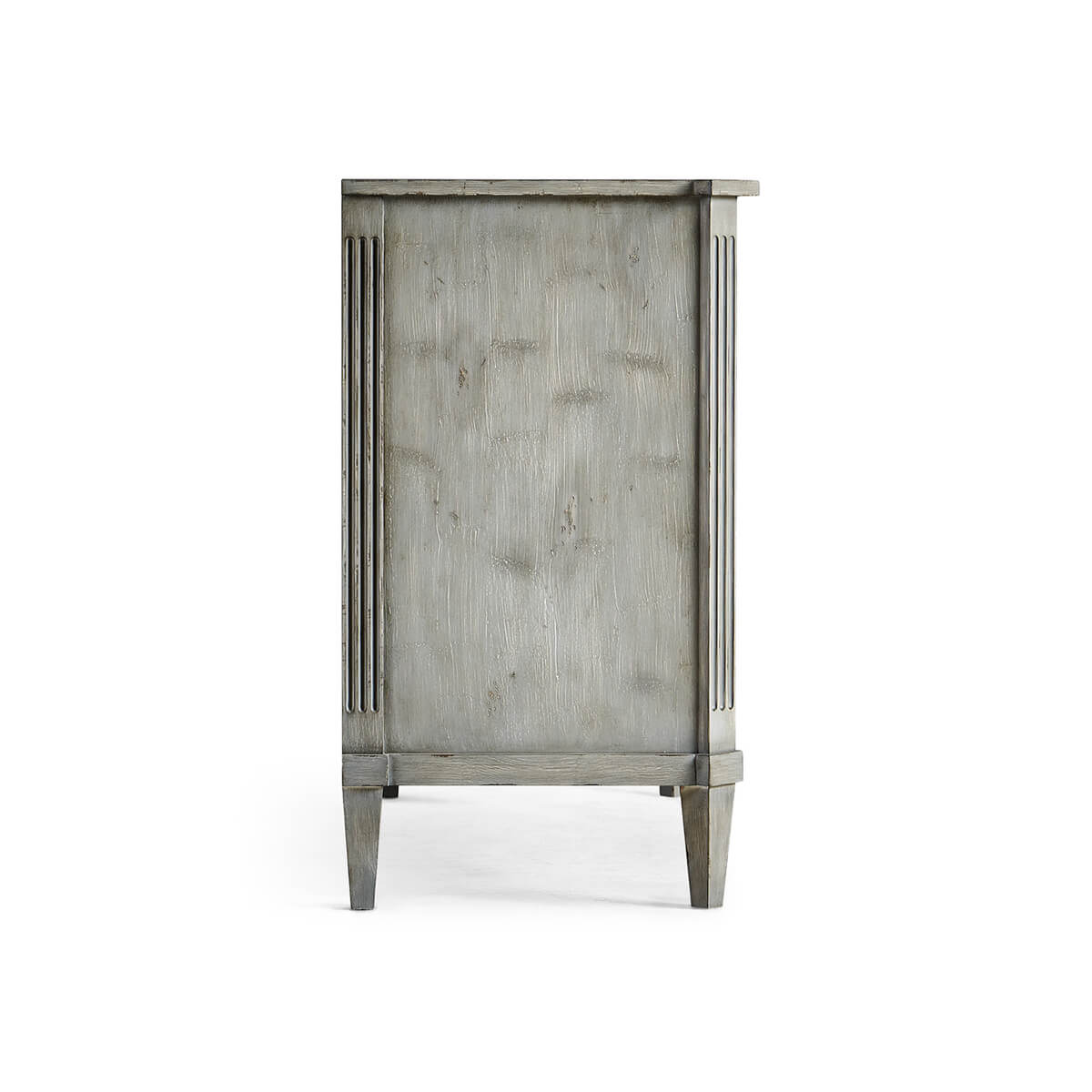 Swedish Painted Commode - 48&quot; - Antiqued Grey - English Georgian America