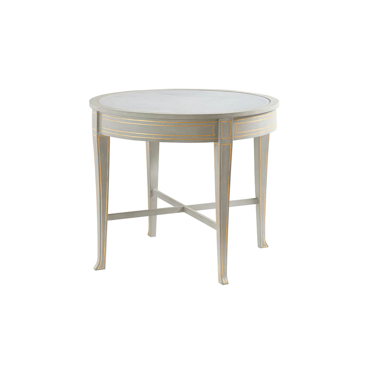 Swedish Painted Round Side Table - English Georgian America