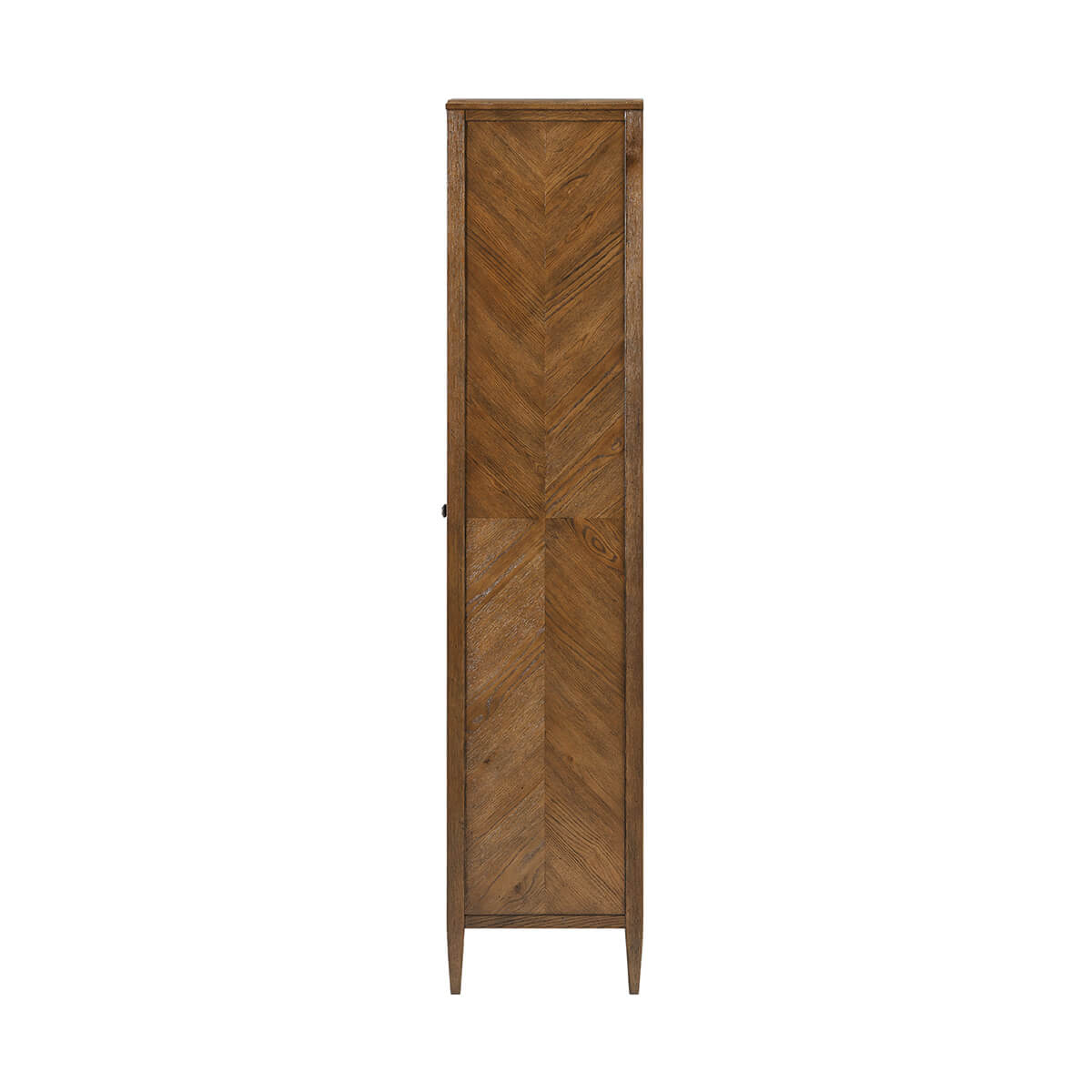 Tall Dark Oak Two Door Cabinet - English Georgian America