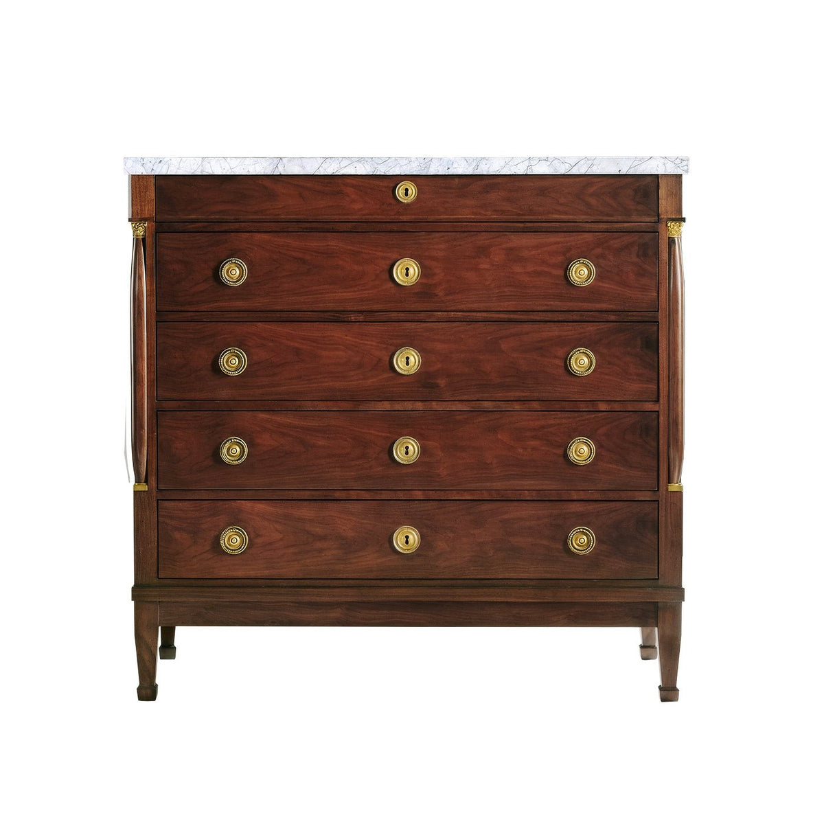 Tall Empire Chest of Drawers - English Georgian America