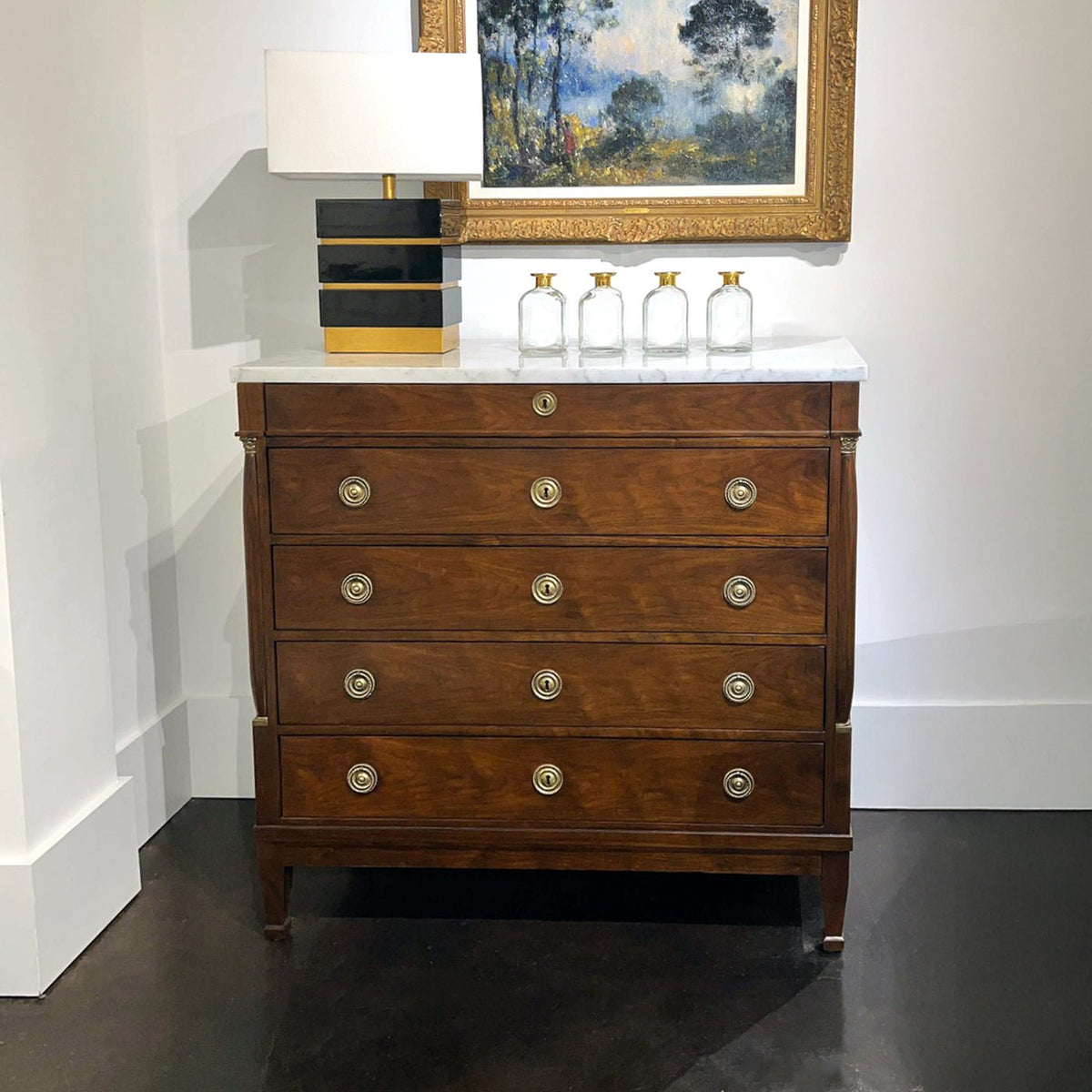 Tall Empire Chest of Drawers - English Georgian America