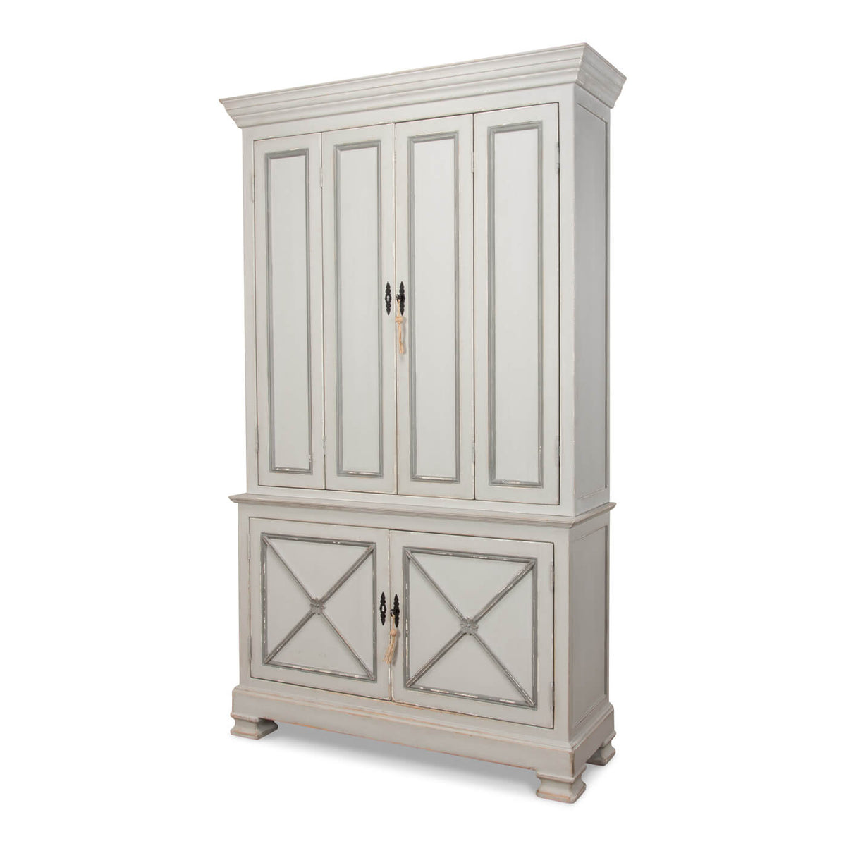 Tall Provincial Painted Cabinet - English Georgian America