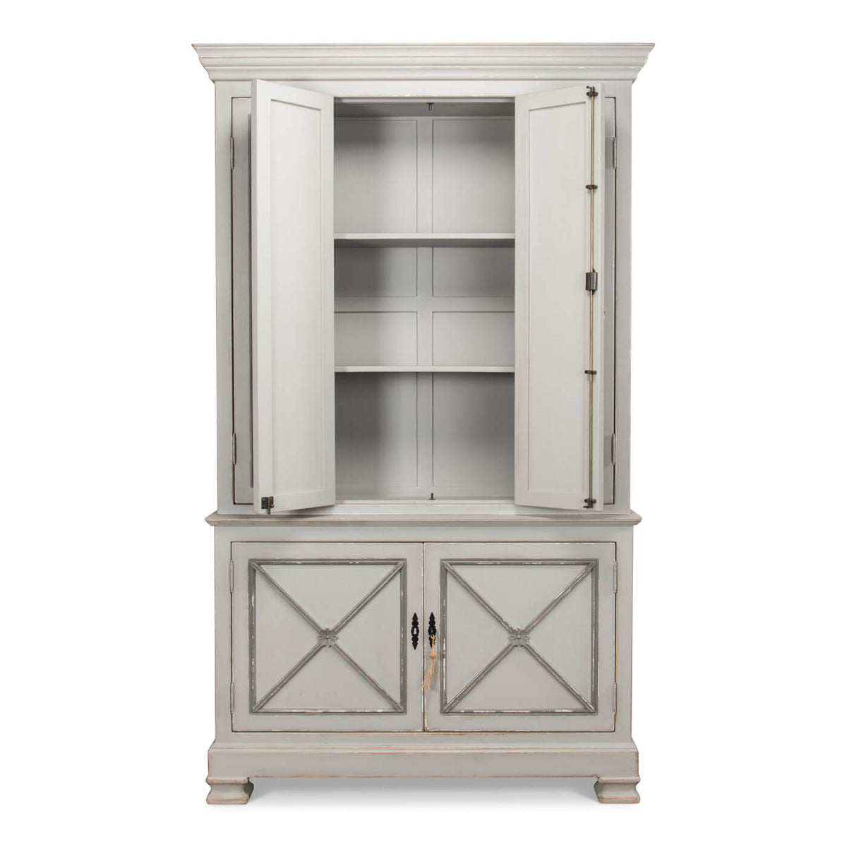 Tall Provincial Painted Cabinet - English Georgian America
