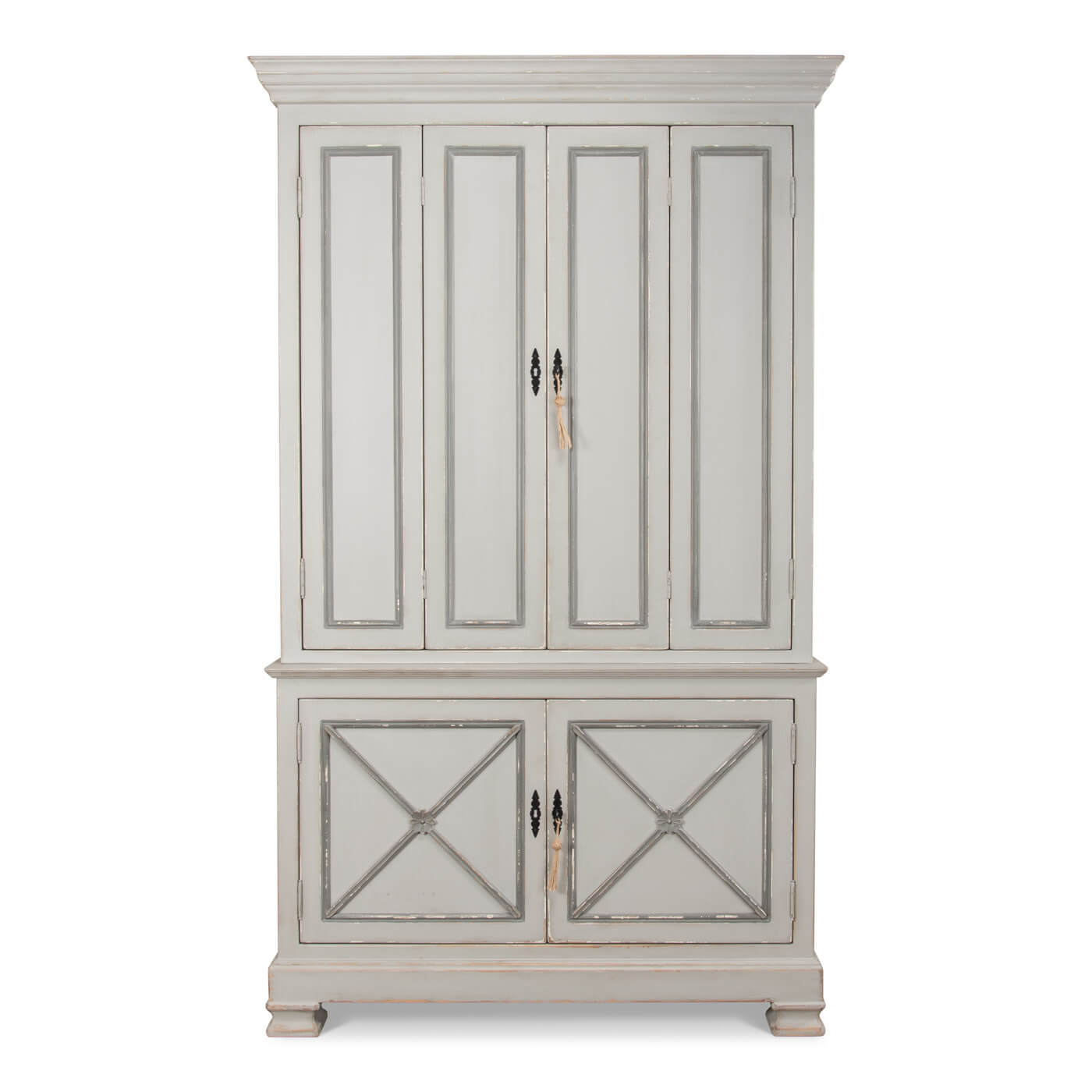 Tall Provincial Painted Cabinet - English Georgian America
