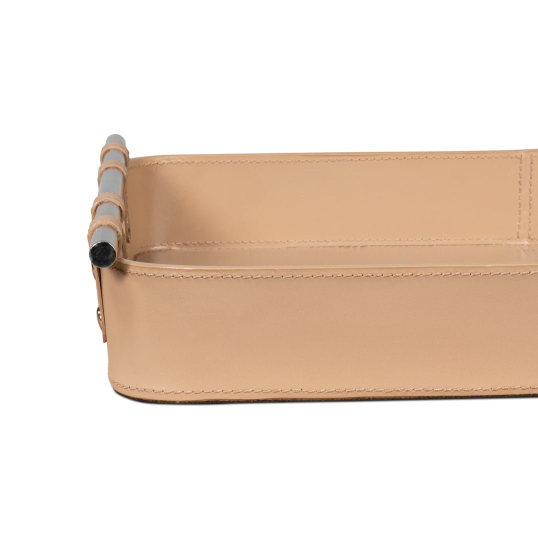 Tan Leather Tray - English Georgian America