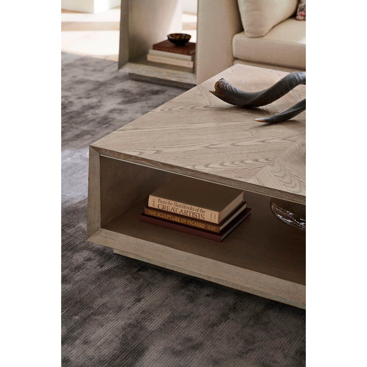 Tapered Ash Modern Coffee Table - English Georgian America