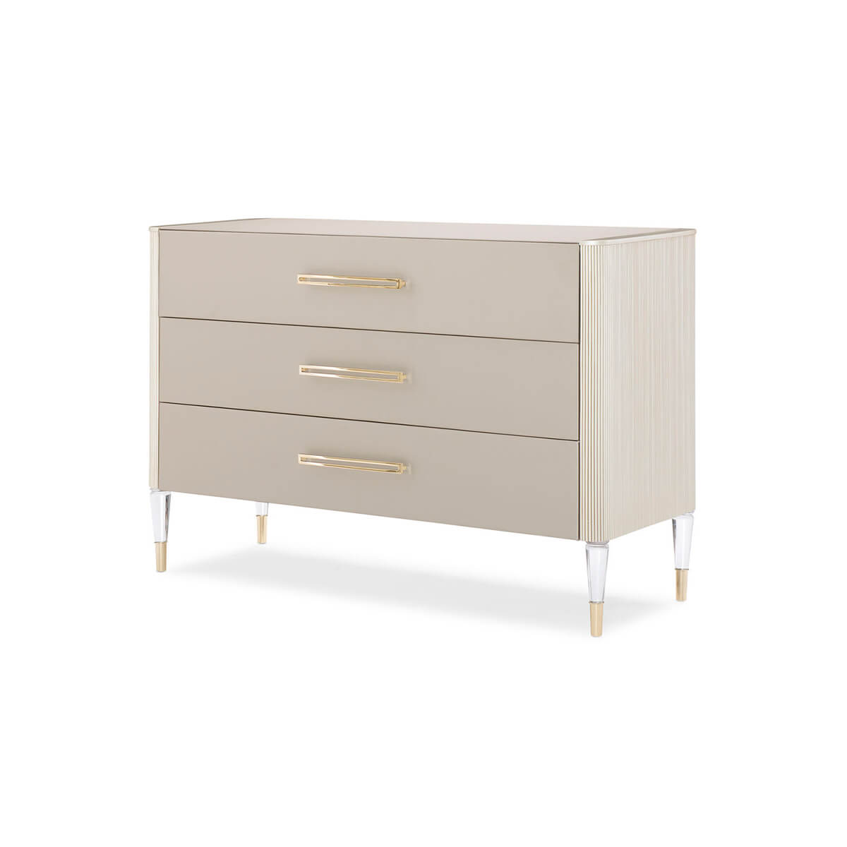 Three Drawer Modern Dresser - English Georgian America