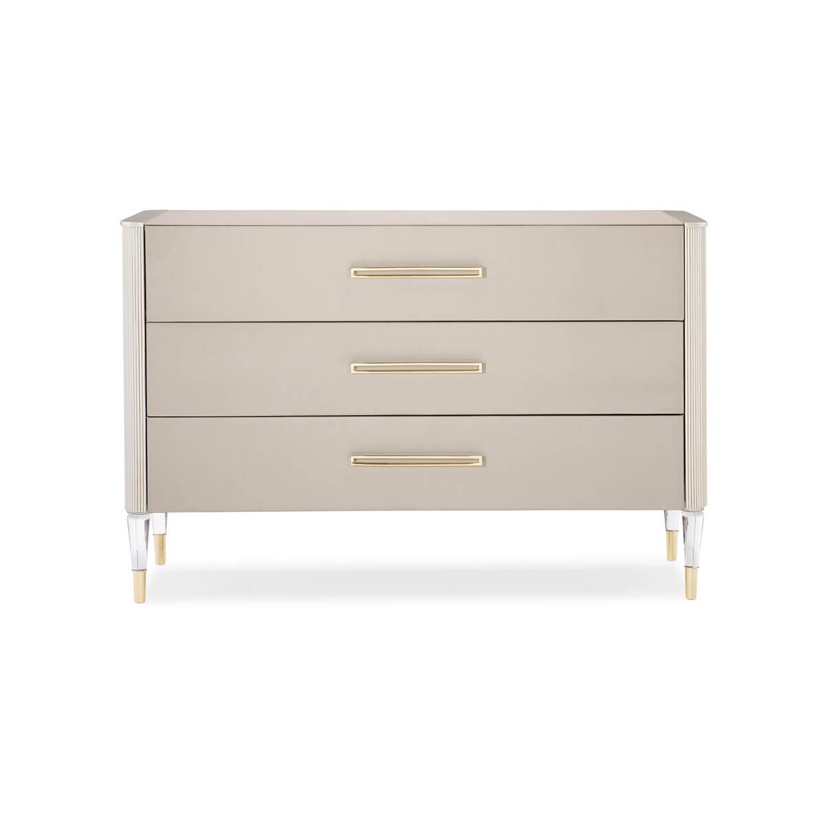 Three Drawer Modern Dresser - English Georgian America