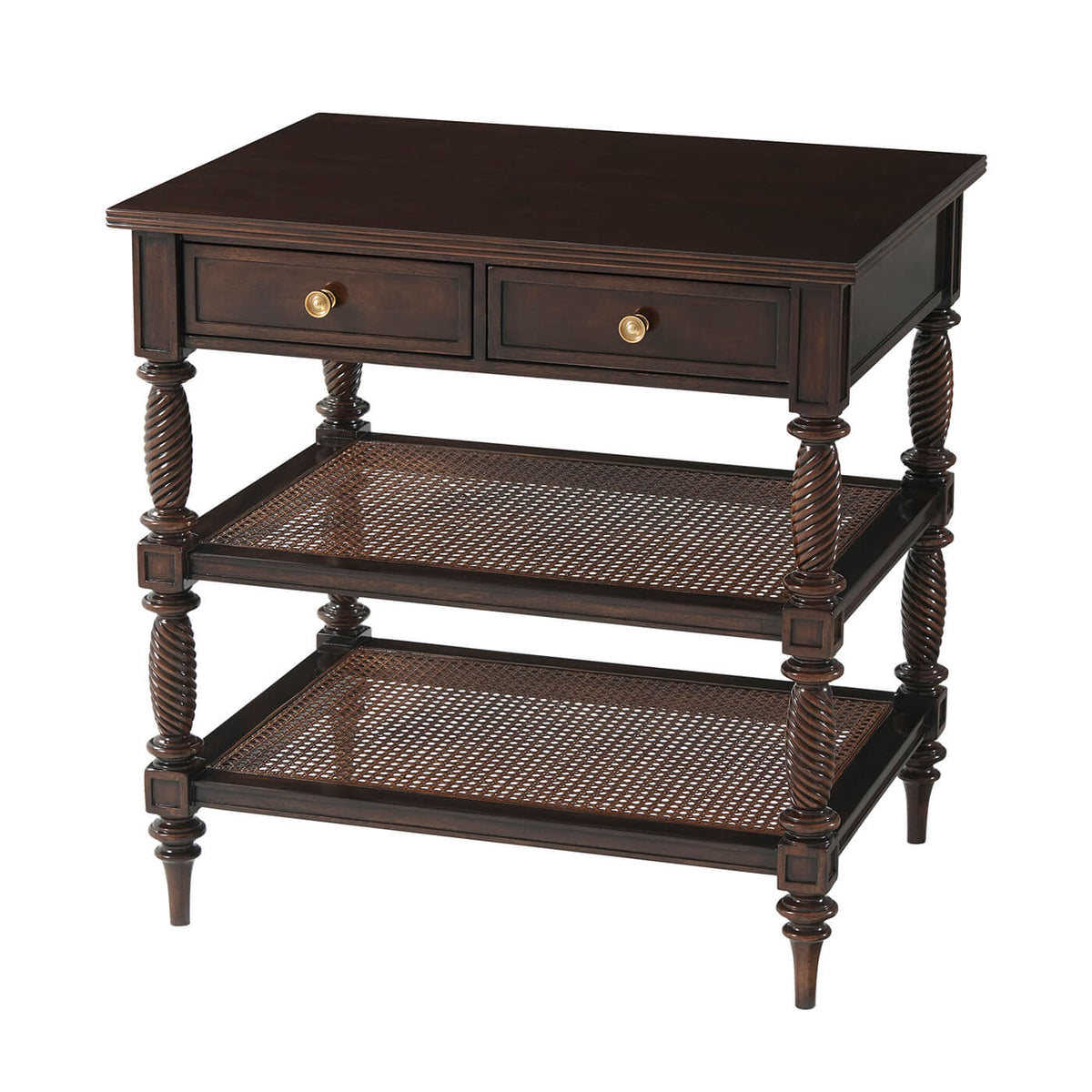 Three Tier Regency Style Nightstand - English Georgian America