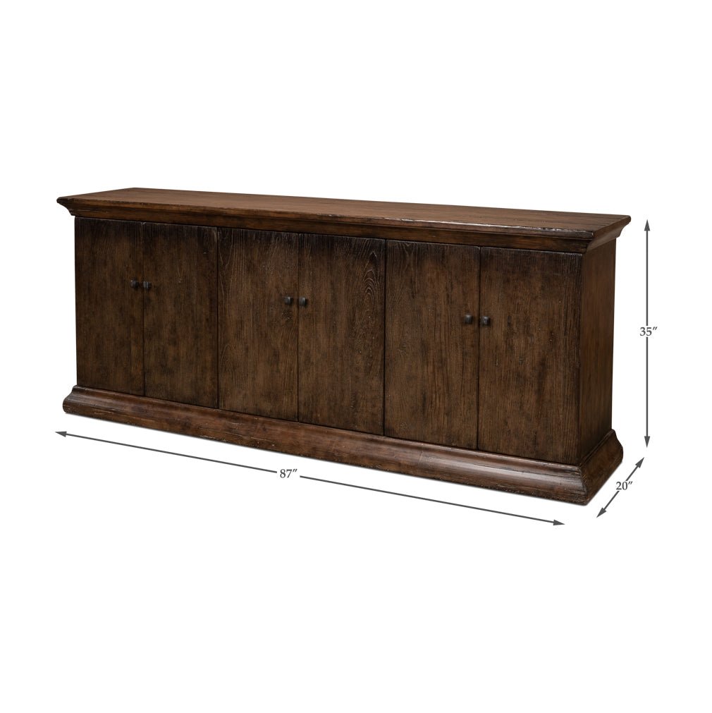 Toasted Brown Provincial Sideboard - English Georgian America