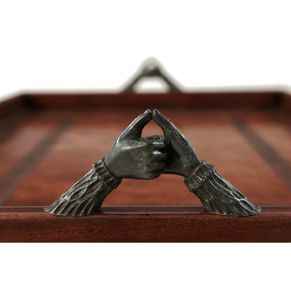 Tooled Leather Serving Tray - English Georgian America