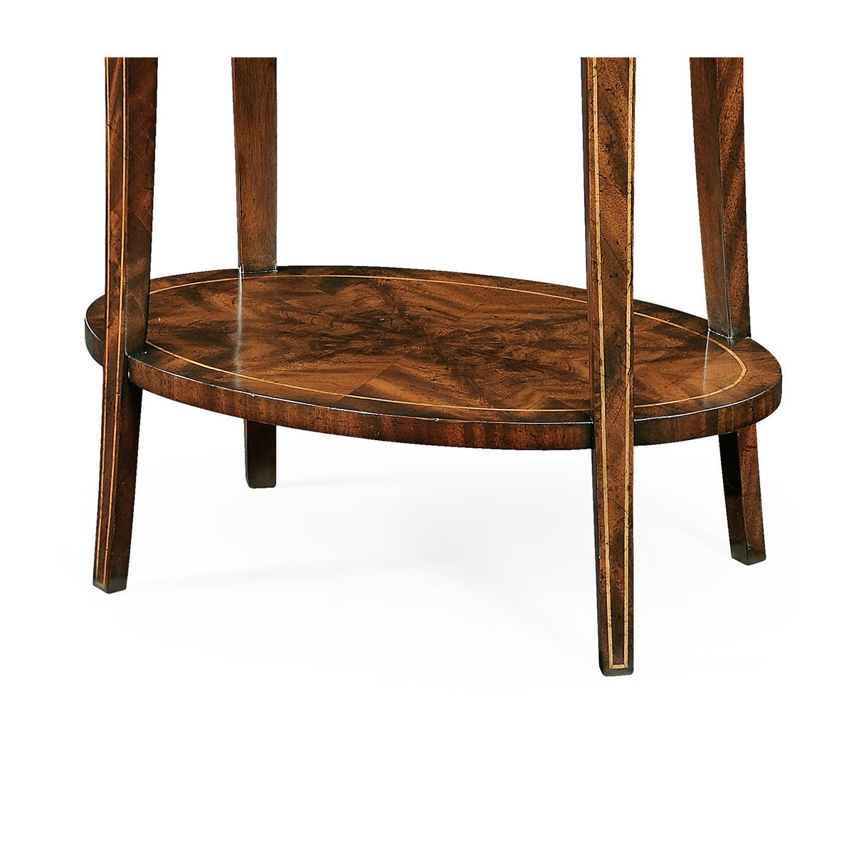 Traditional Mahogany Oval Side Table - English Georgian America