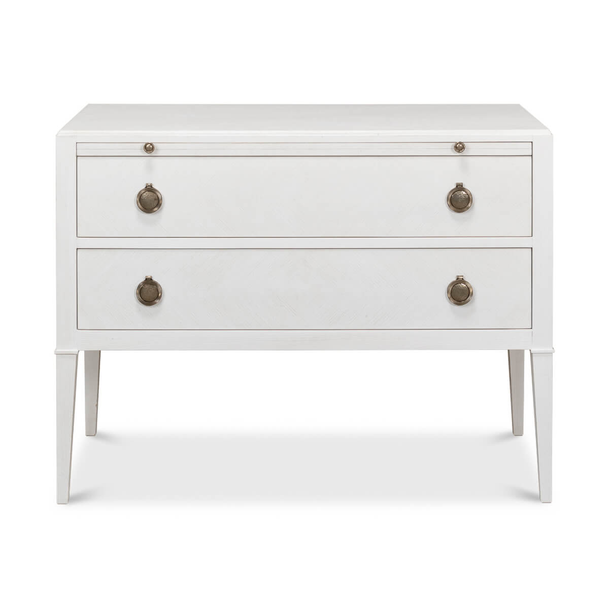 Transitional Painted Oak Dresser - Working White - English Georgian America