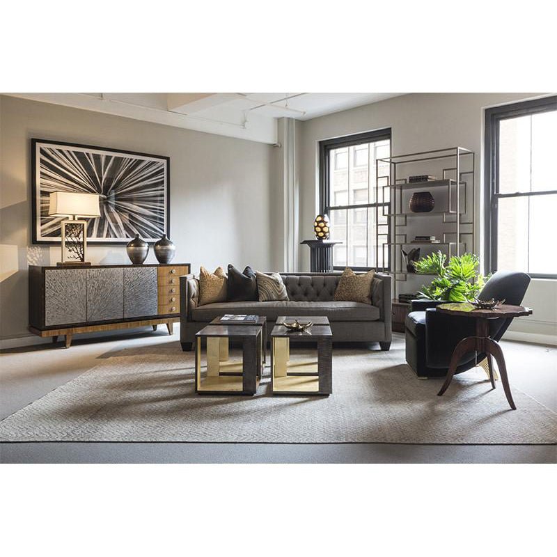 Transitional Tufted Sofa - English Georgian America