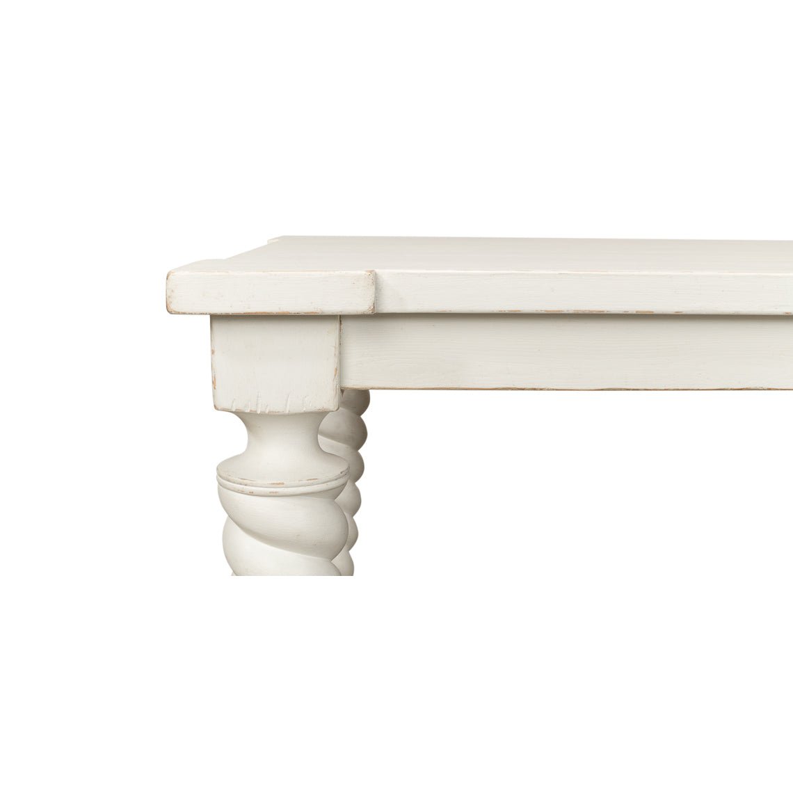 Transitional White Dining Table - English Georgian America