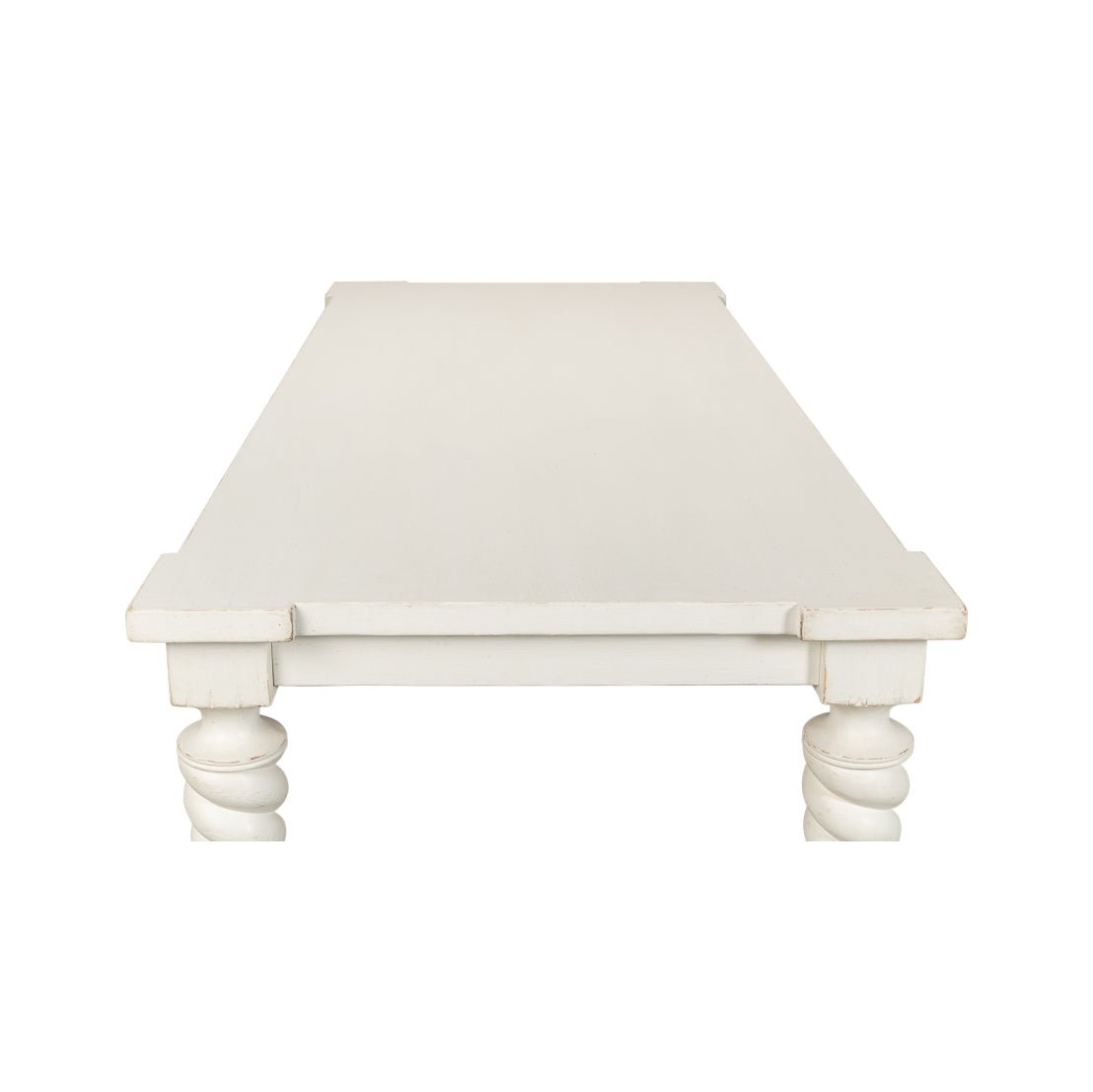 Transitional White Dining Table - English Georgian America