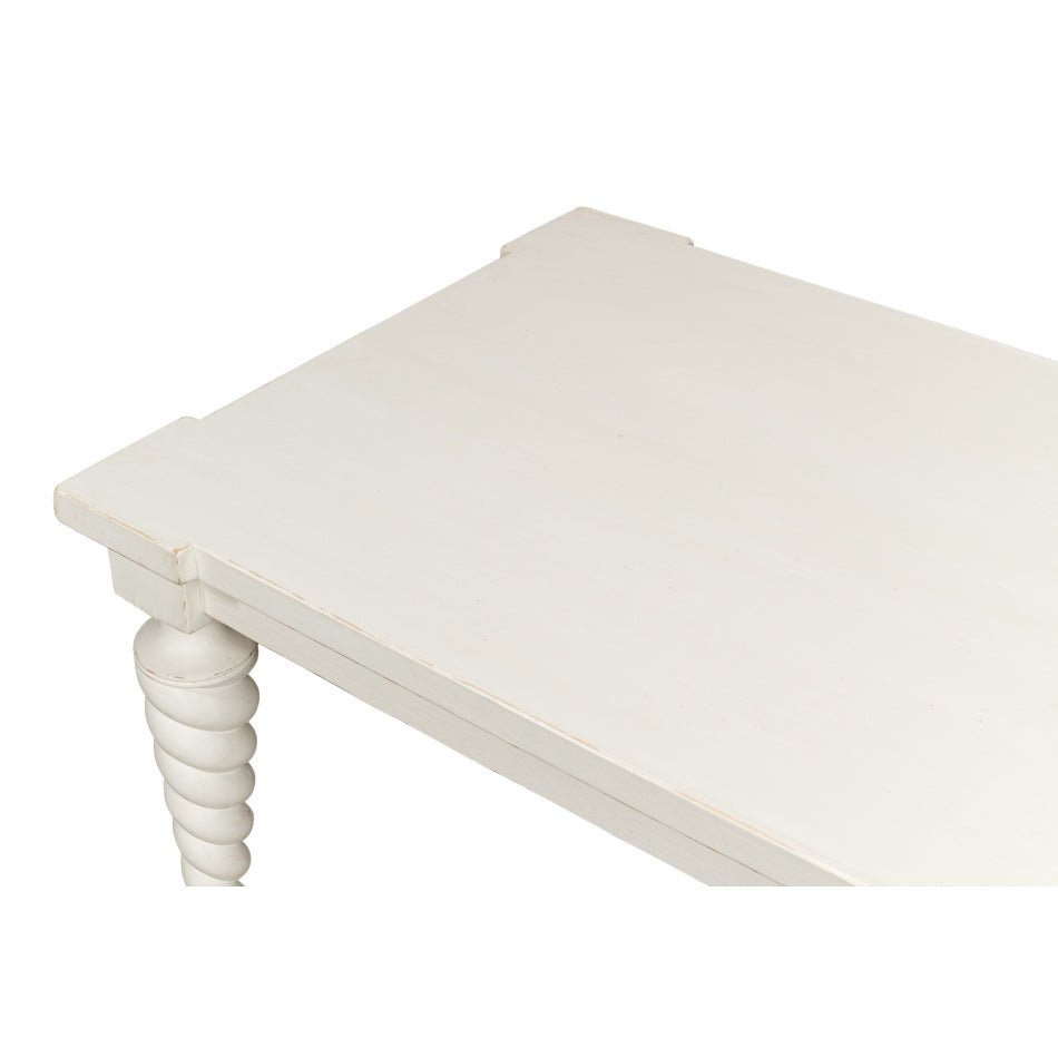 Transitional White Dining Table - English Georgian America