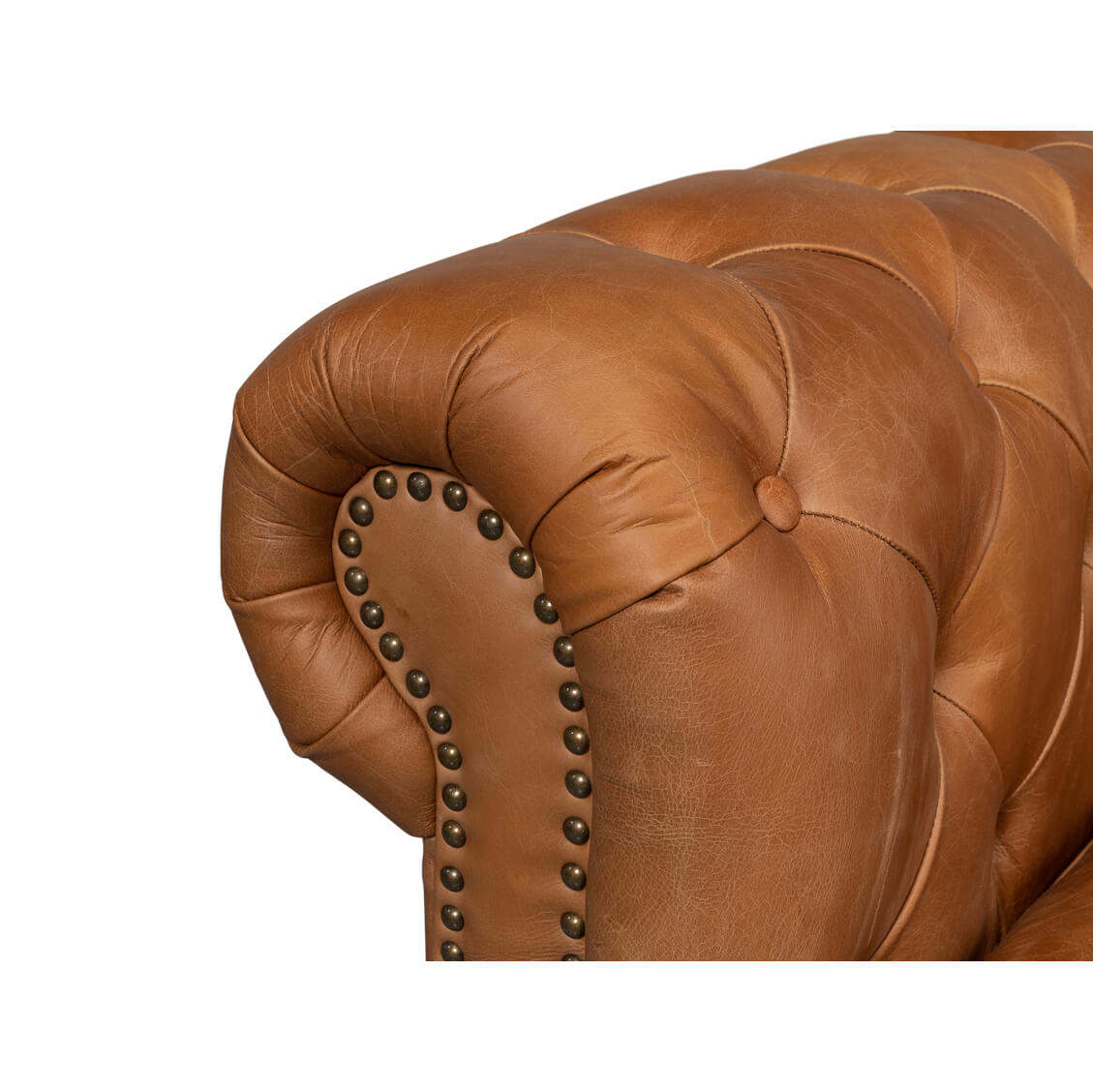 Tufted Leather Chesterfield Sofa - English Georgian America