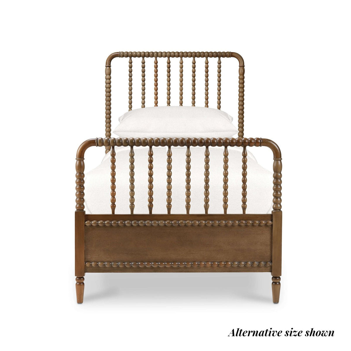Twin Size White Spindle Bed Frame - English Georgian America