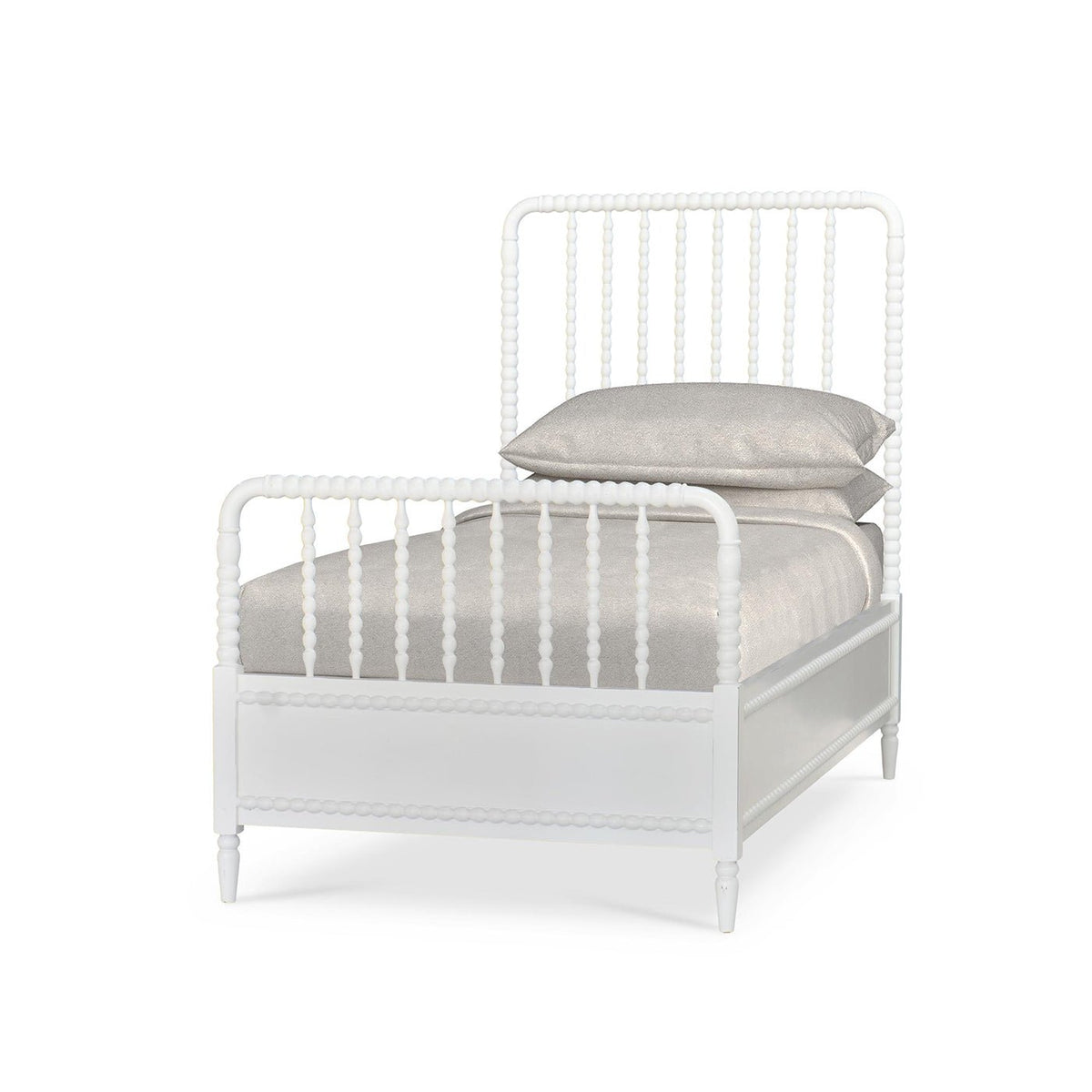 Twin Size White Spindle Bed Frame - English Georgian America