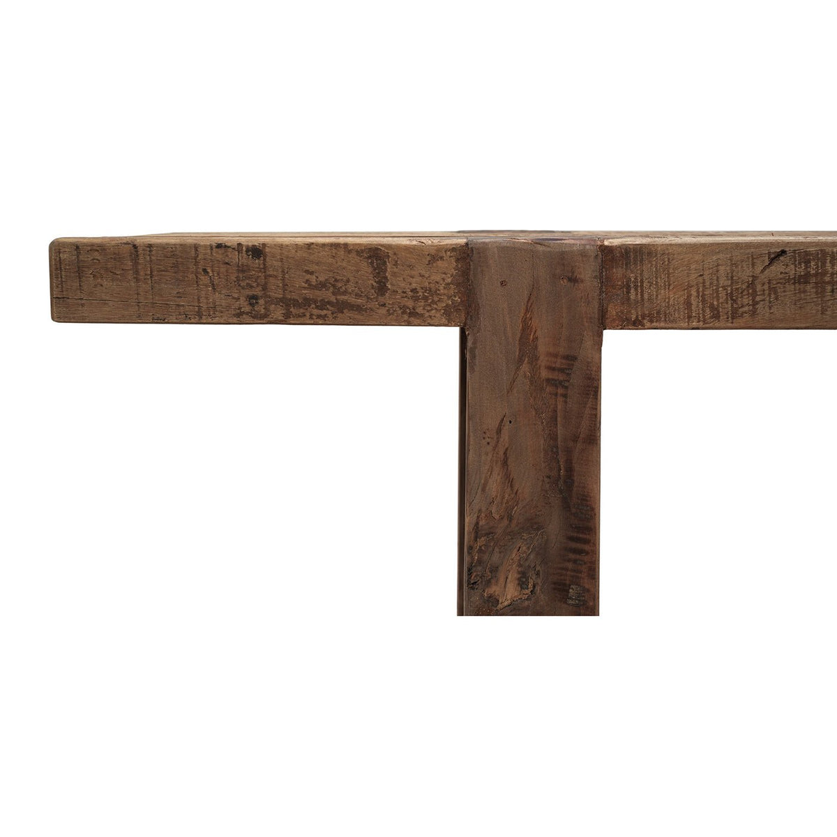 Two Tier Rustic Teak Media Console - English Georgian America