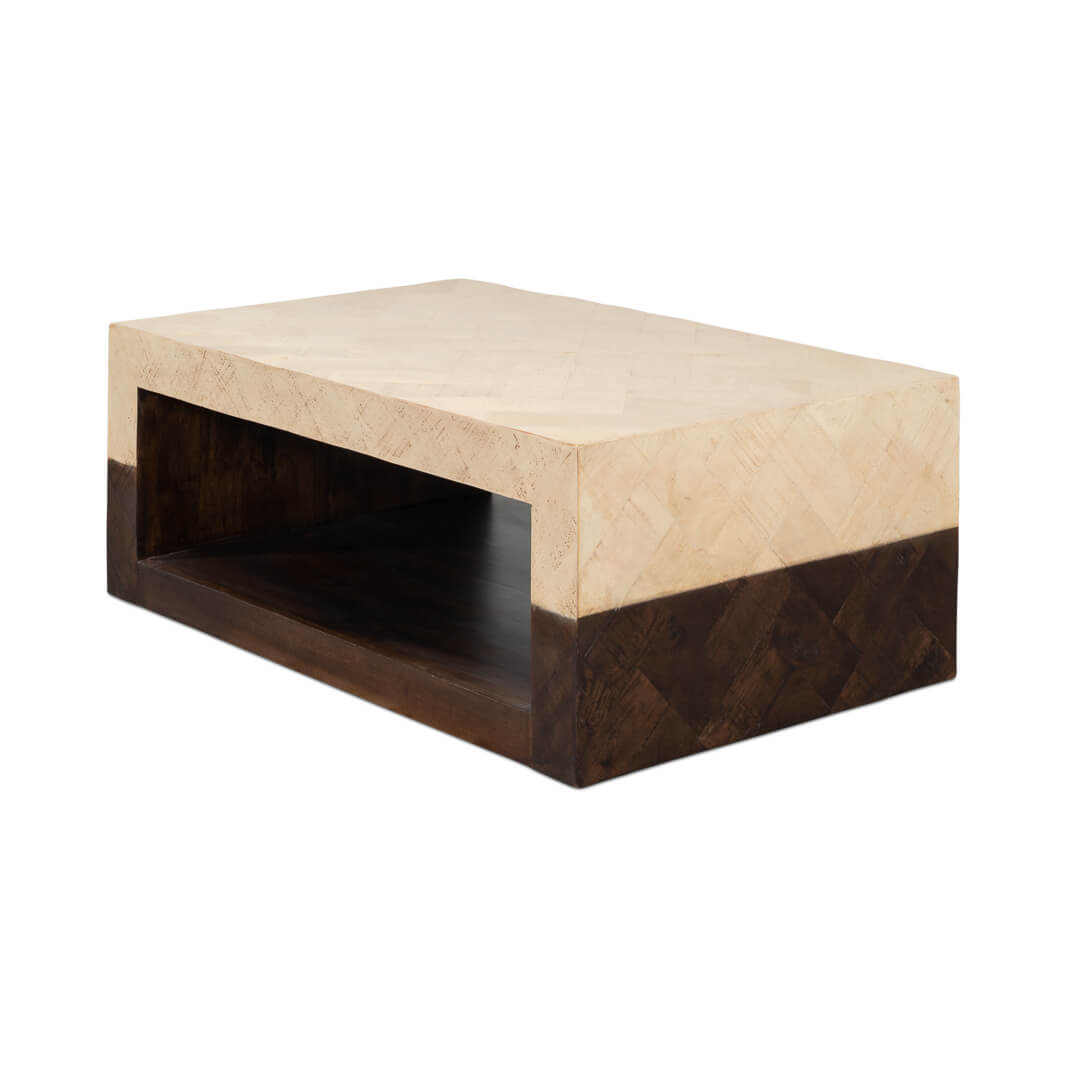 Two-Tone Geometric Coffee Table - English Georgian America