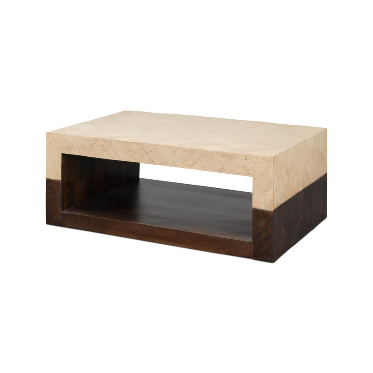 Two-Tone Geometric Coffee Table - English Georgian America