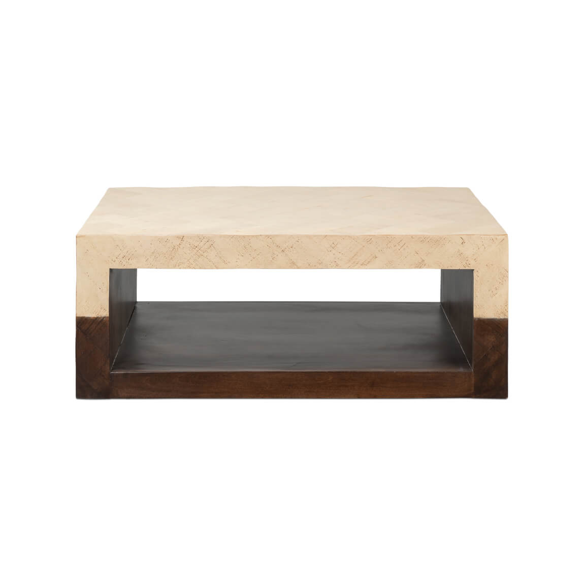 Two-Tone Geometric Coffee Table - English Georgian America