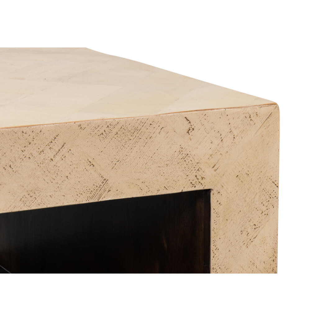 Two-Tone Geometric Coffee Table - English Georgian America