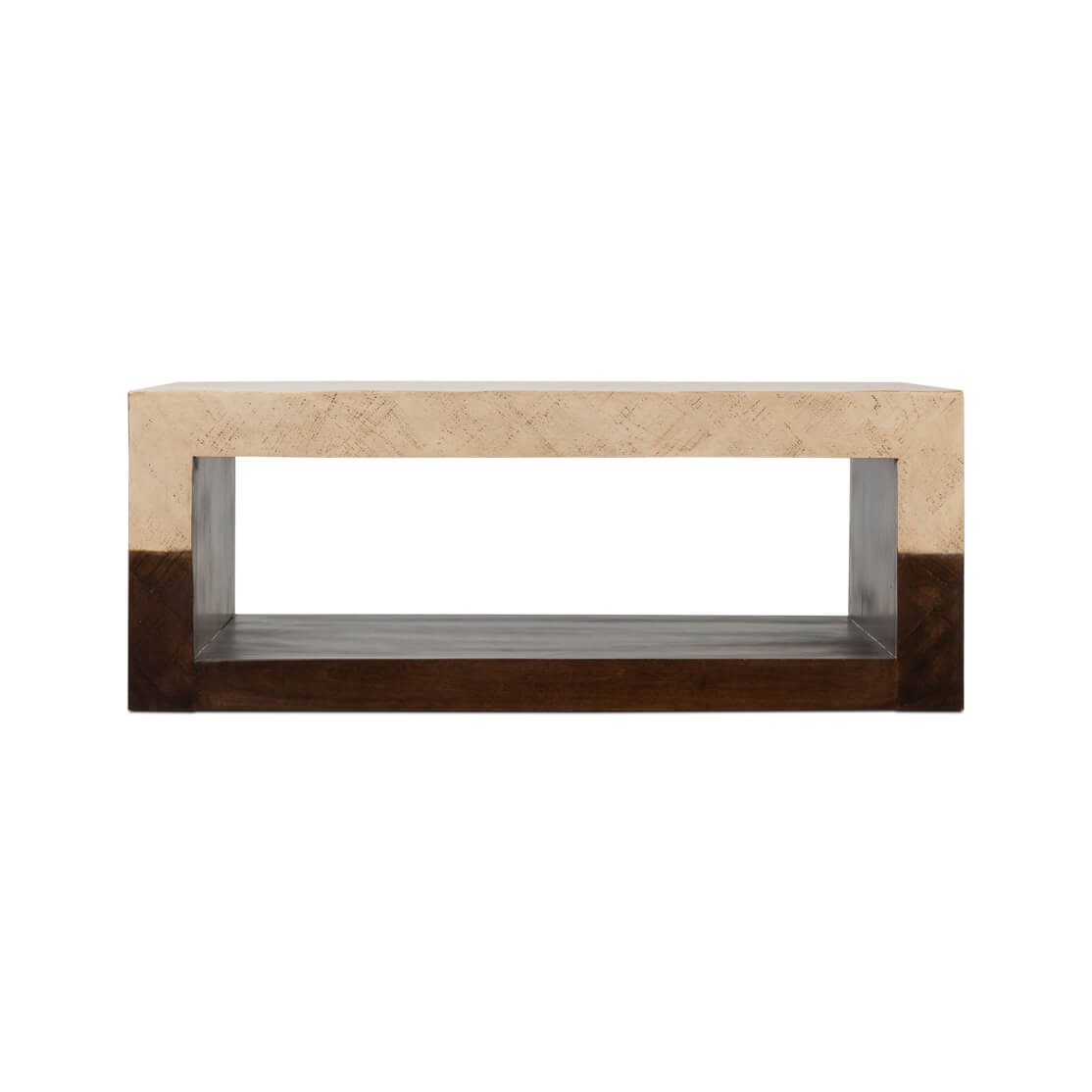 Two-Tone Geometric Coffee Table - English Georgian America