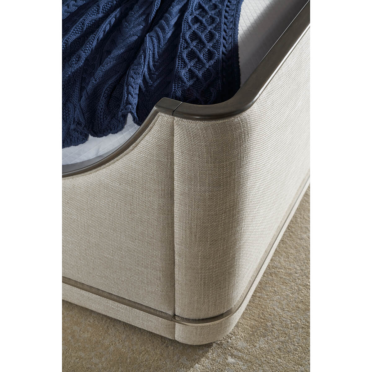 Upholstered Art Deco Bed - English Georgian America