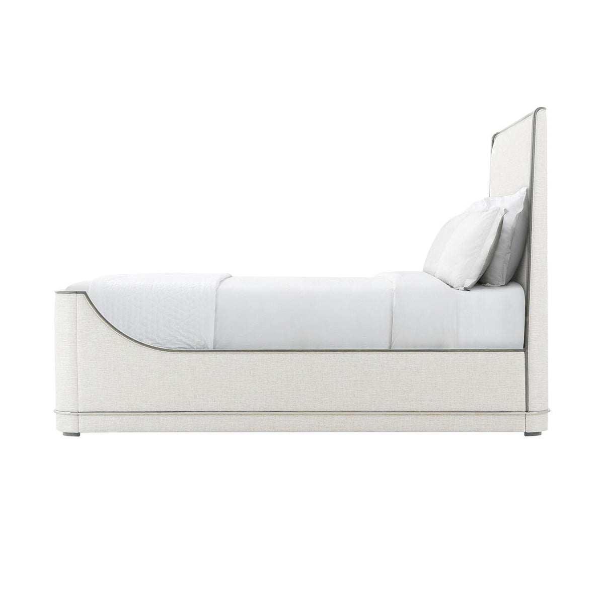 Upholstered Art Deco Bed - English Georgian America