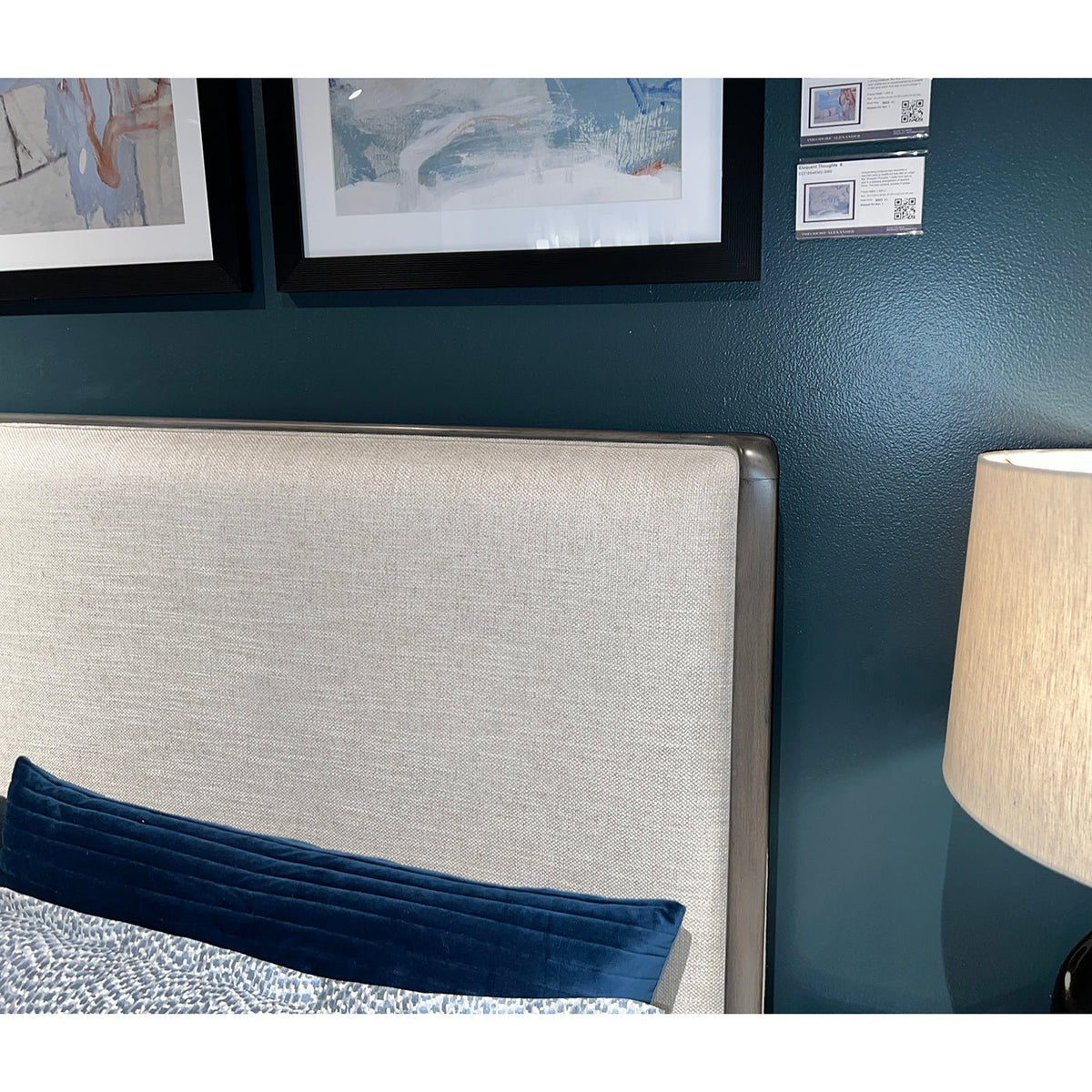 Upholstered Art Deco Bed - English Georgian America