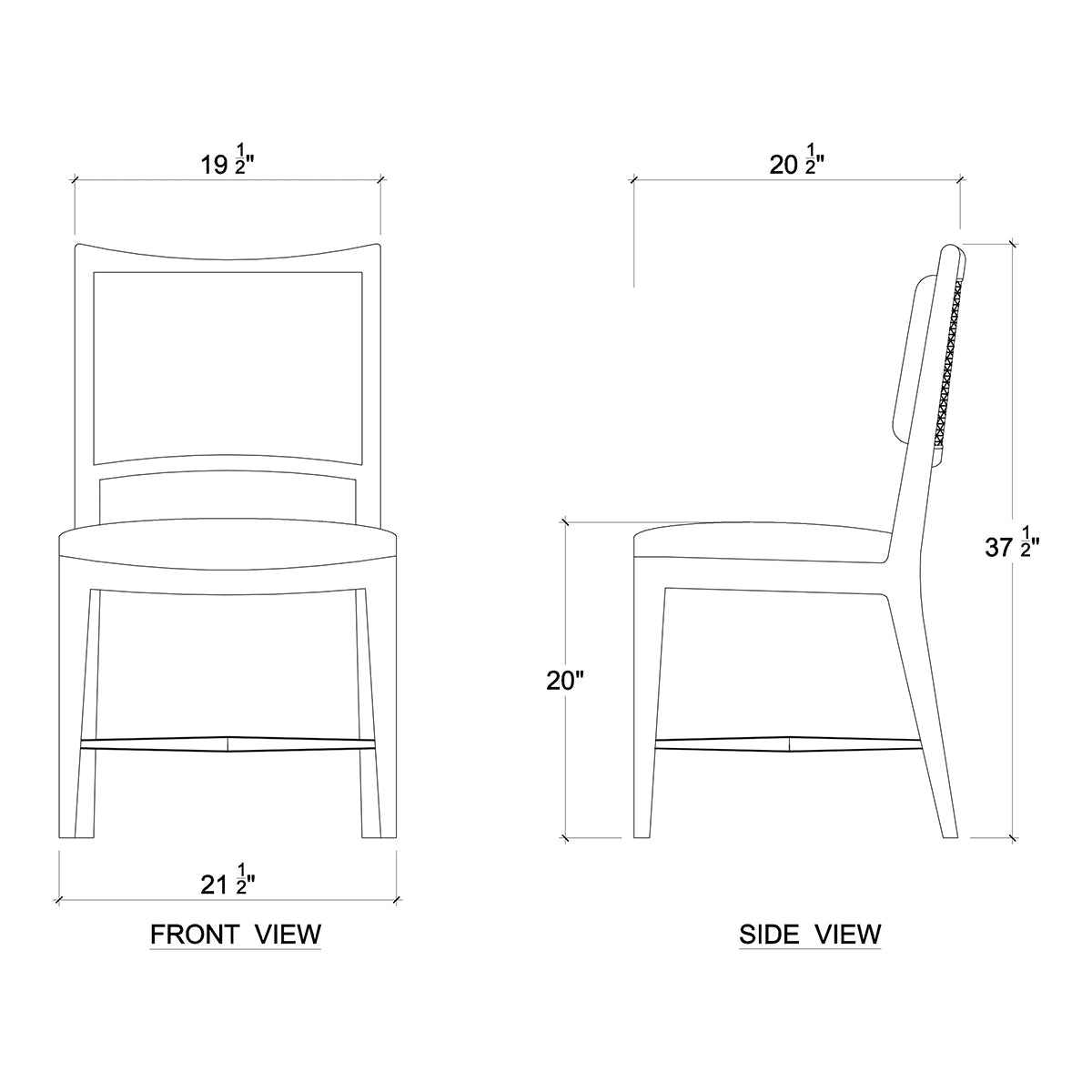 Upholstered Classic Dining Chair - English Georgian America