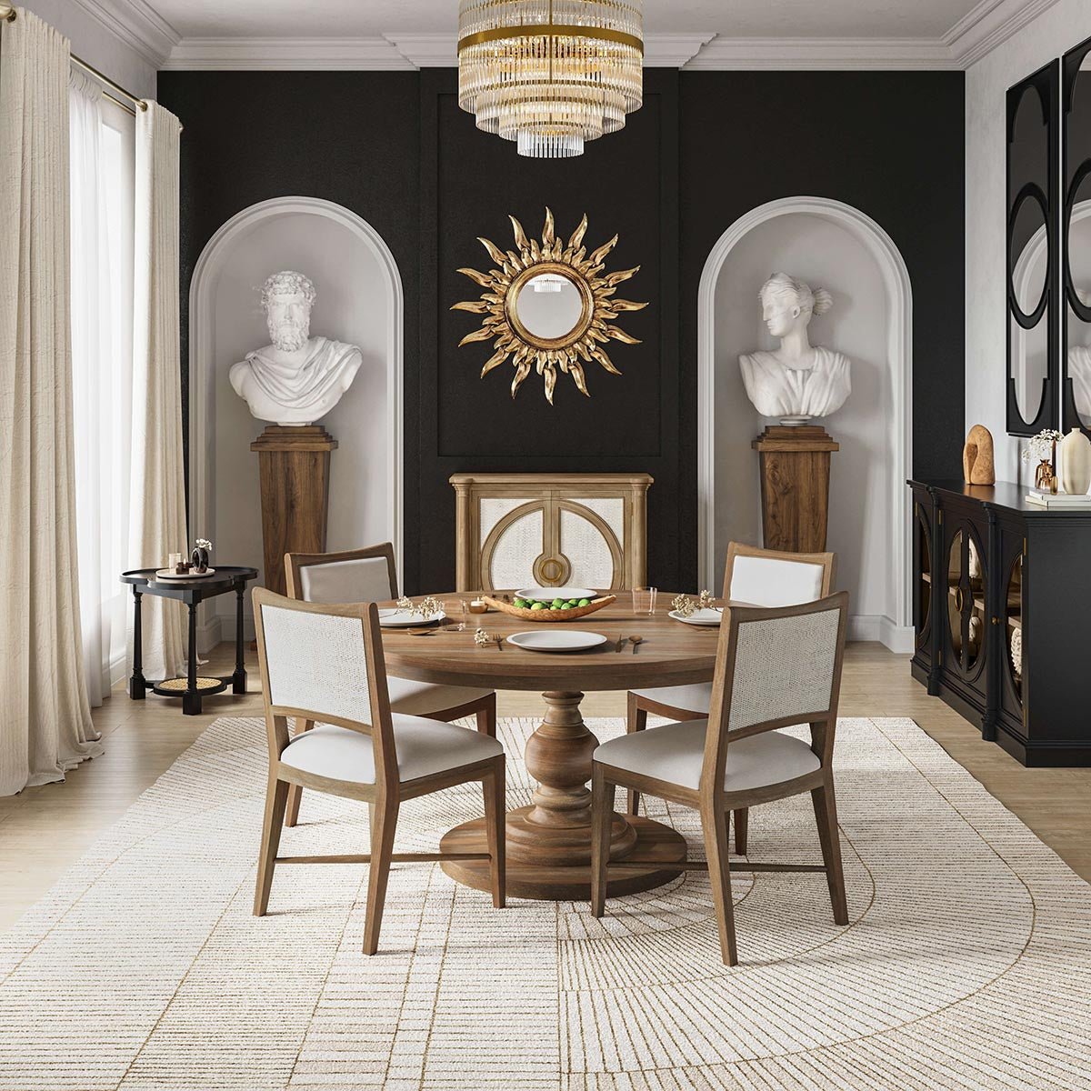 Upholstered Classic Dining Chair - English Georgian America