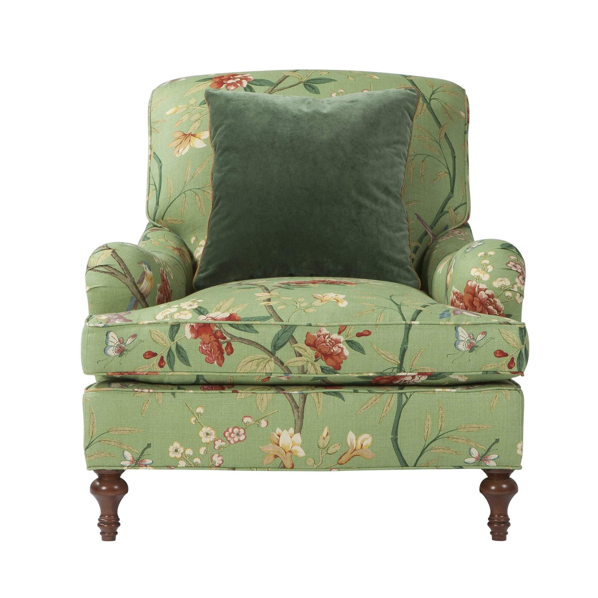 Victorian Style Upholstered Armchair - English Georgian America