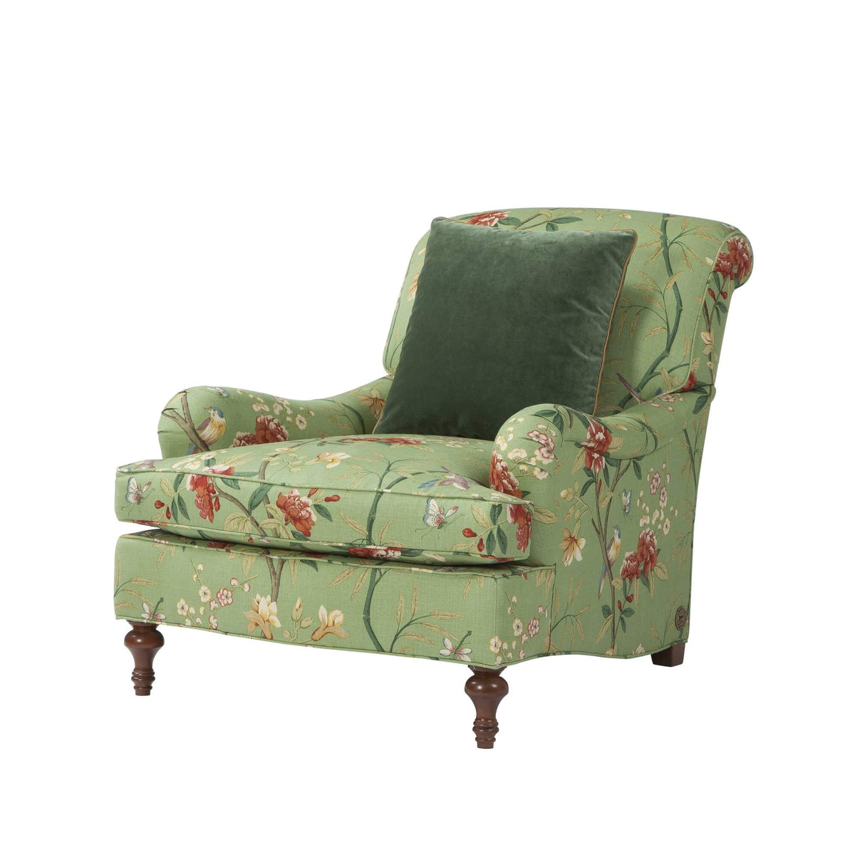 Victorian Style Upholstered Armchair - English Georgian America