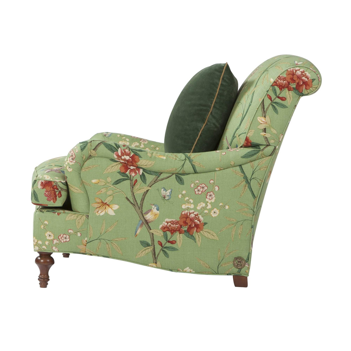 Victorian Style Upholstered Armchair - English Georgian America