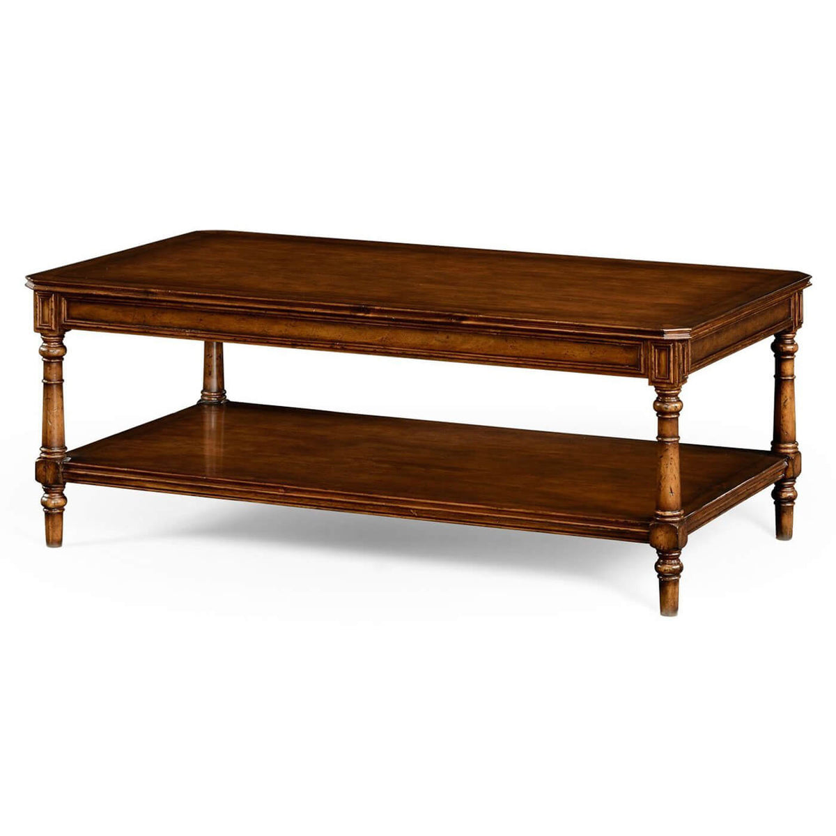 Victorian Style Walnut Coffee Table - English Georgian America