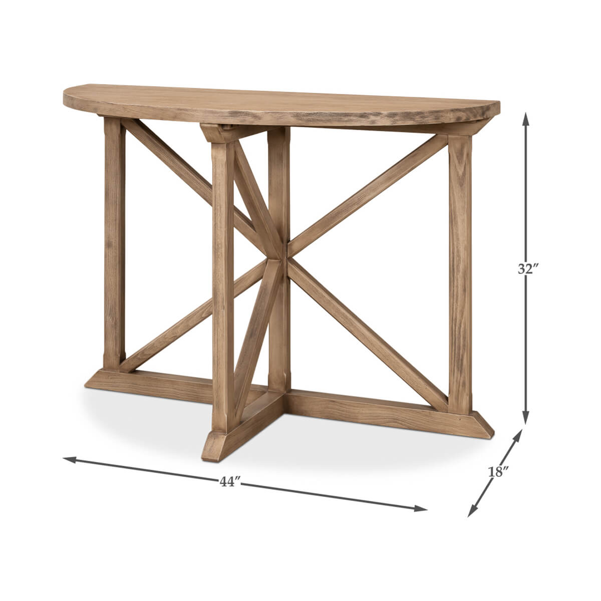 Vineyard Demilune Console Table - English Georgian America