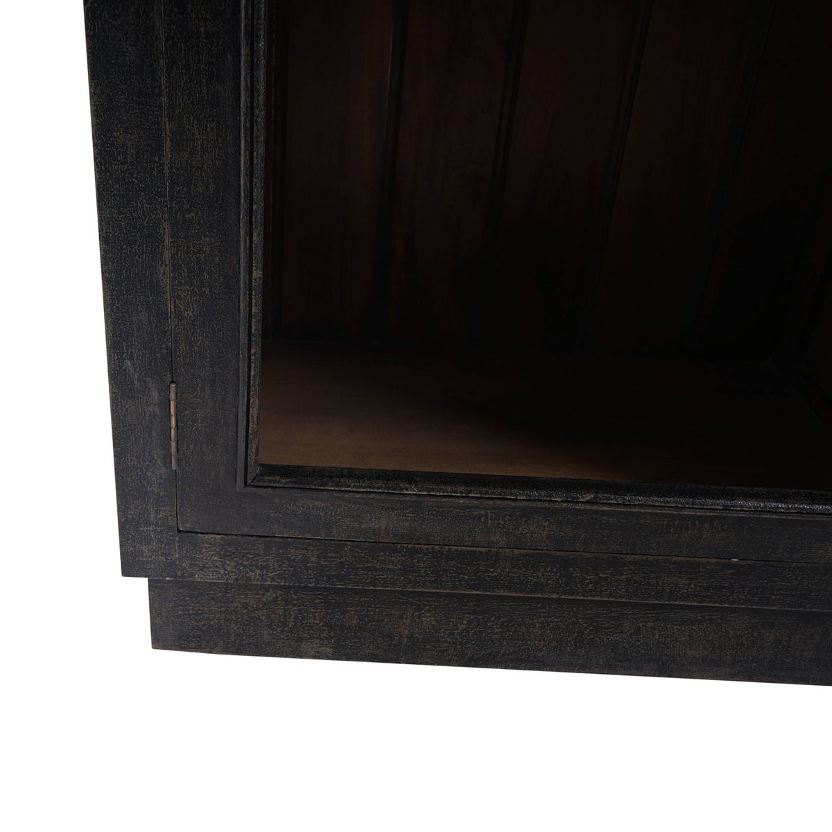 Vintage Black Display Cabinet - English Georgian America