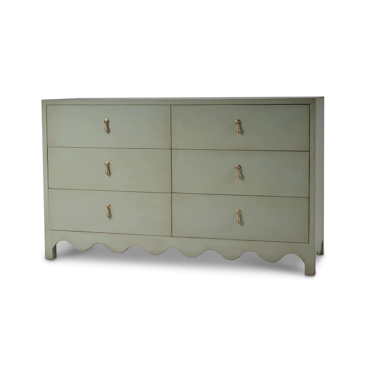 Vintage Fennel Green Dresser - English Georgian America