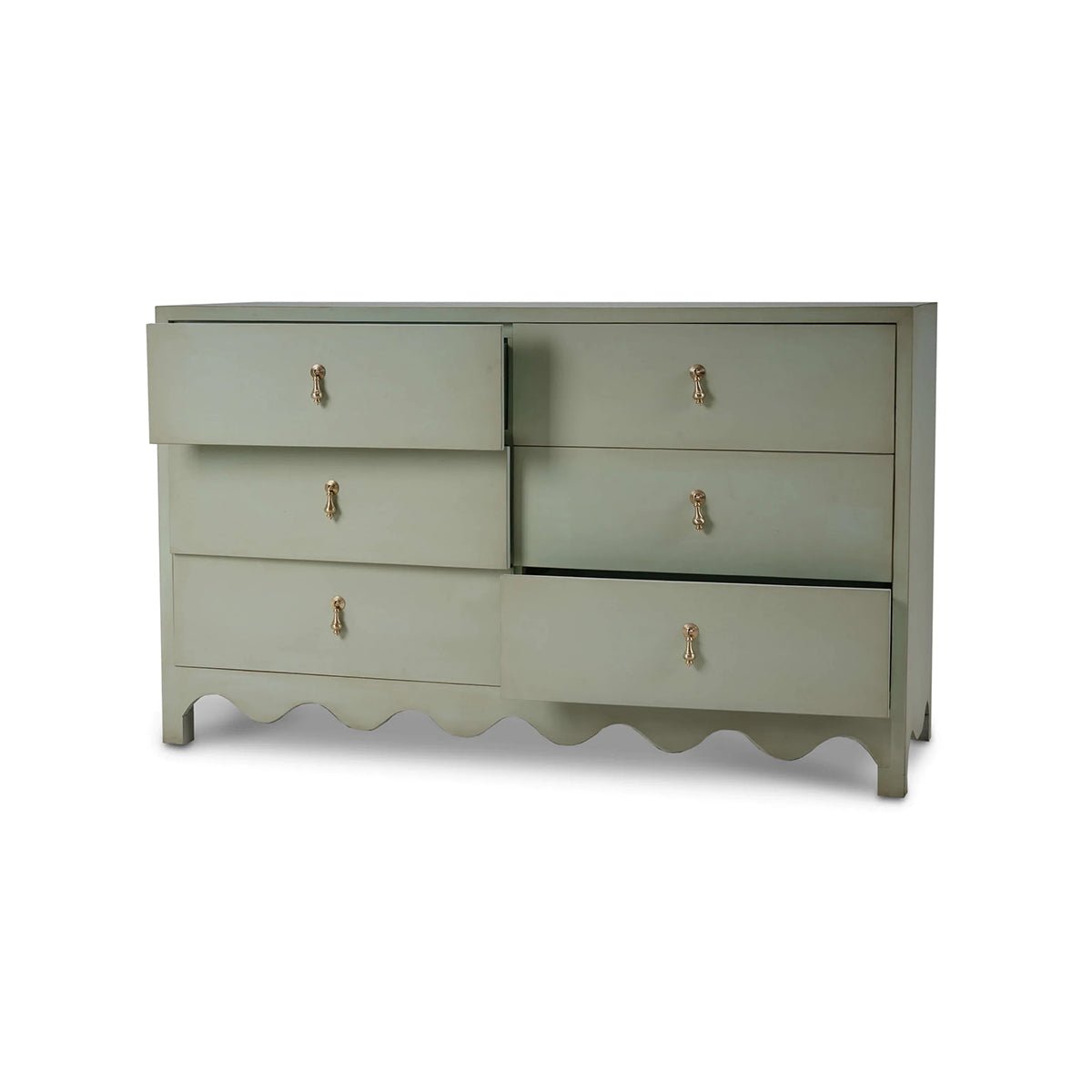 Vintage Fennel Green Dresser - English Georgian America