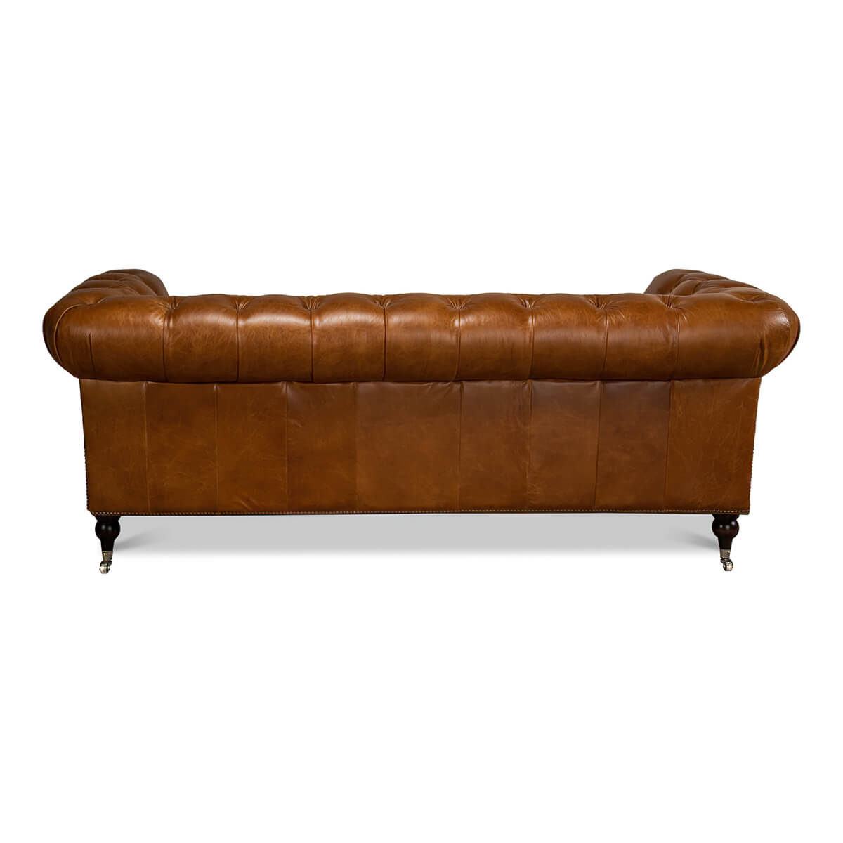 Vintage Style Classic Chesterfield Sofa - Cuban Cigar - English Georgian America