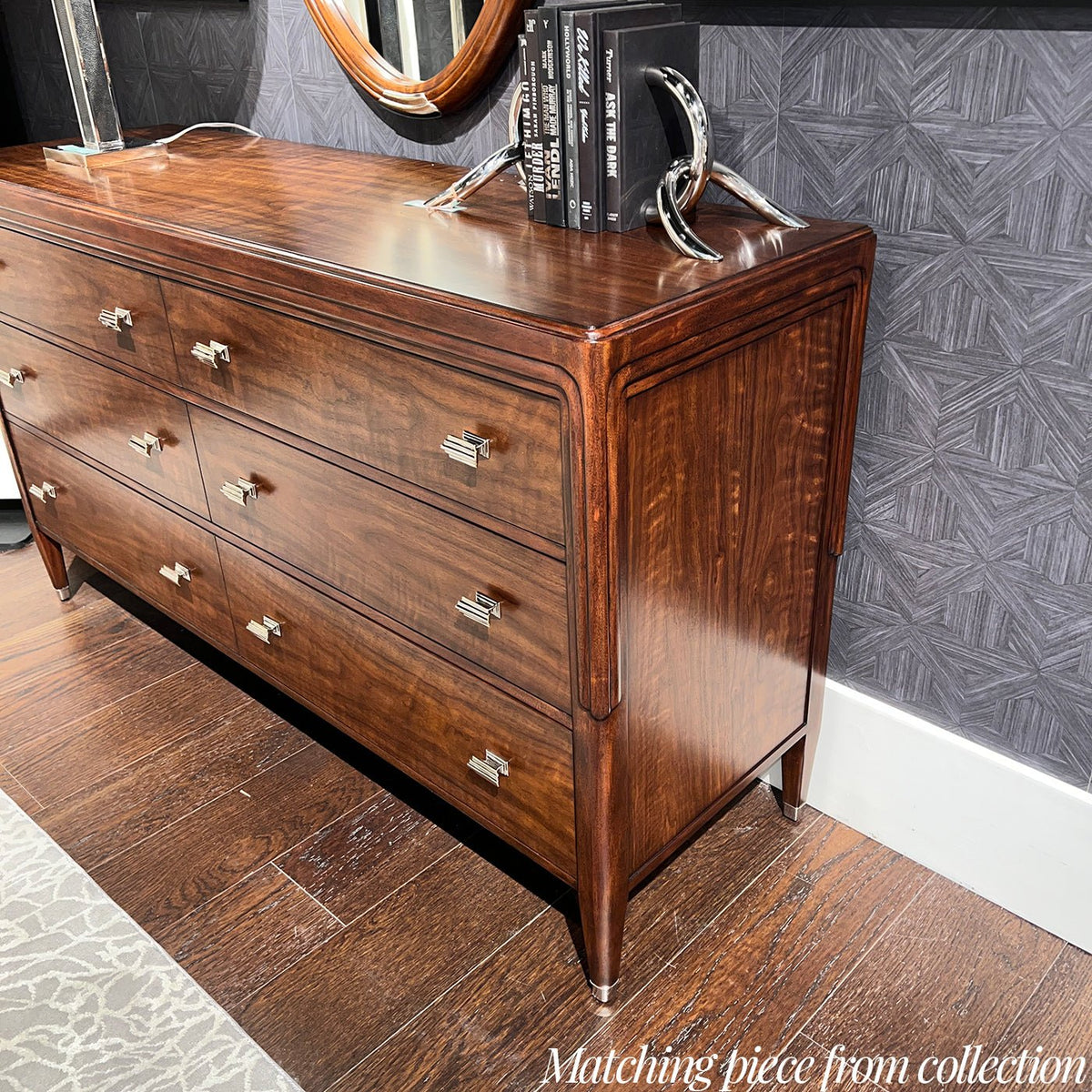 Walnut Art Deco Chest of Drawers - English Georgian America
