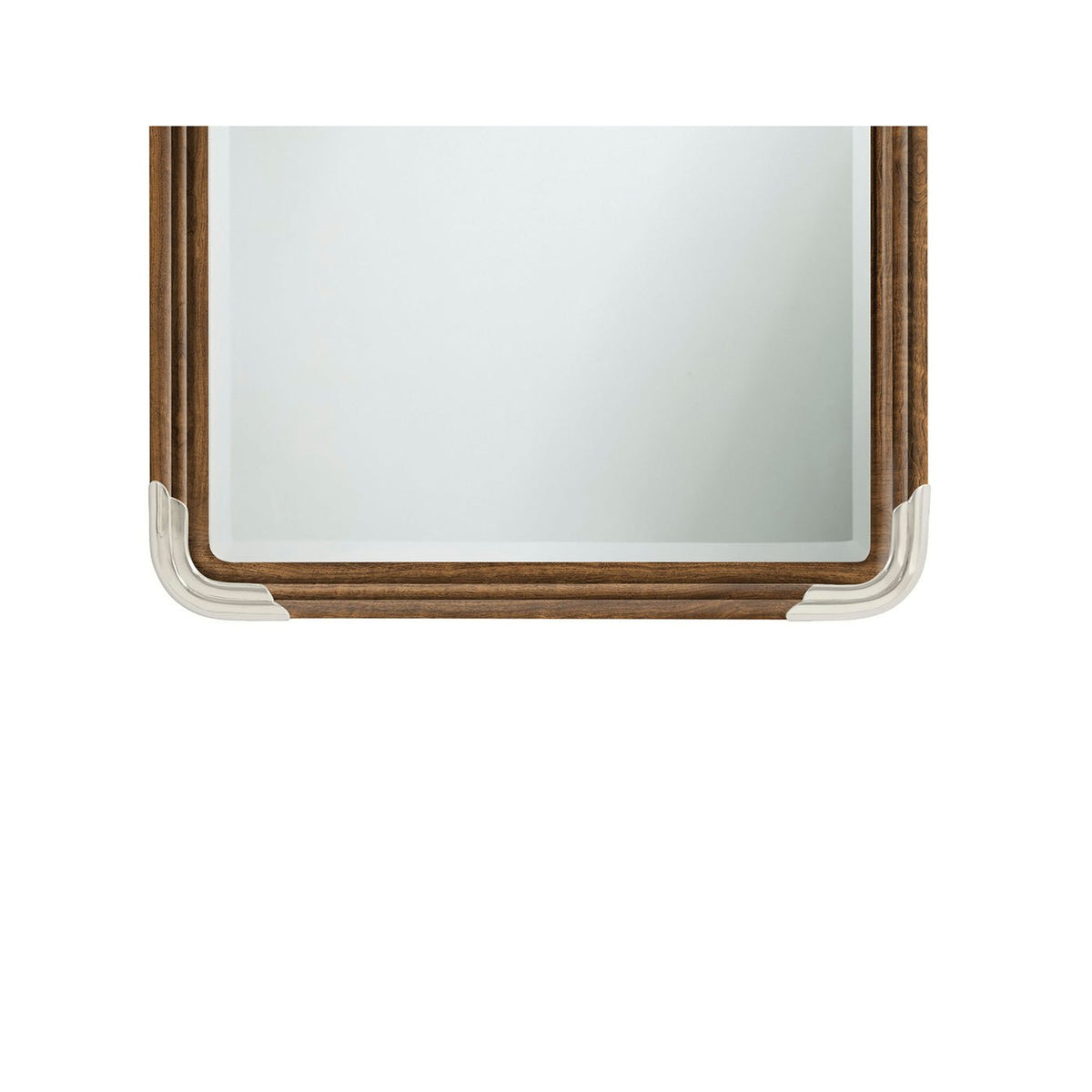 Walnut Art Deco Mirror - English Georgian America