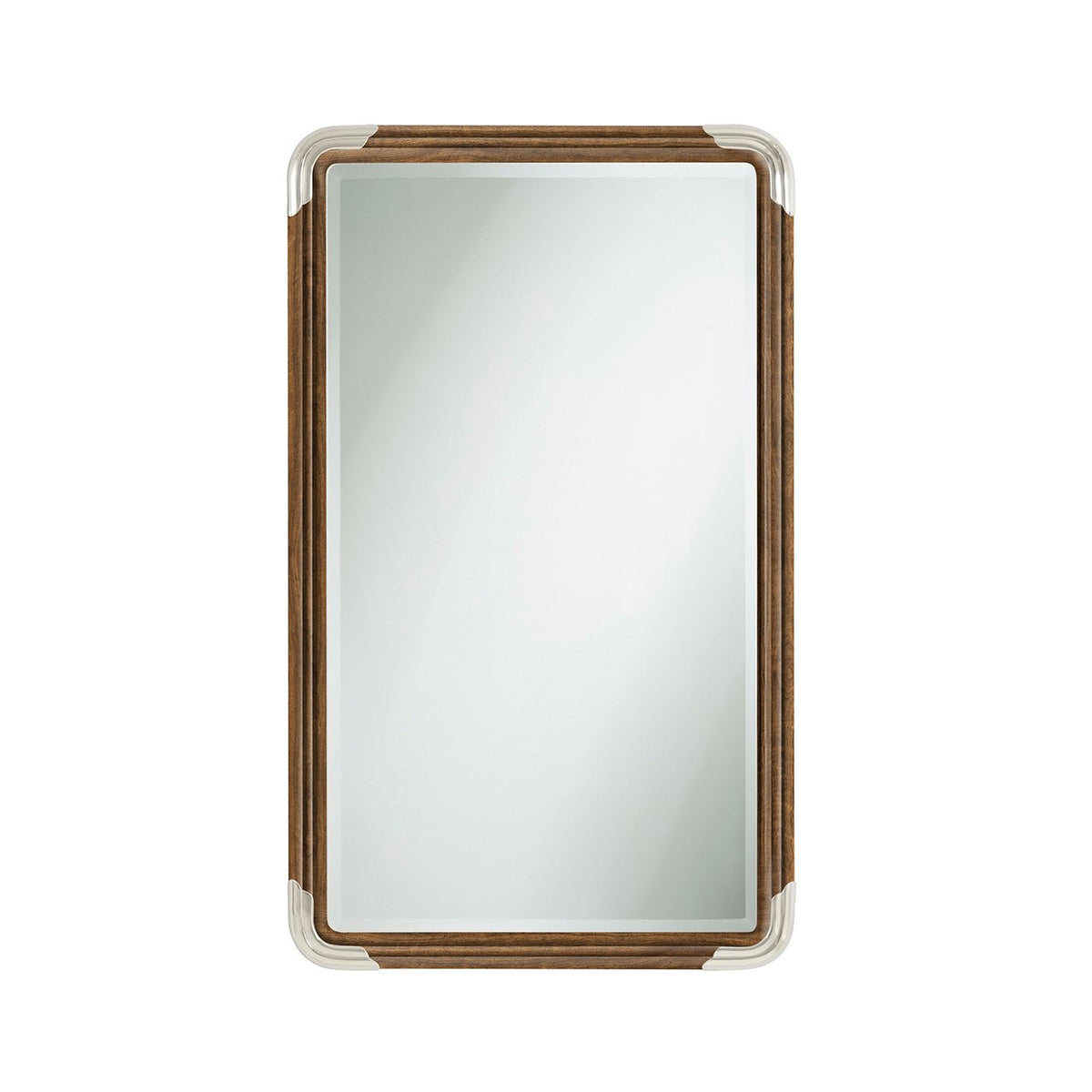 Walnut Art Deco Mirror - English Georgian America