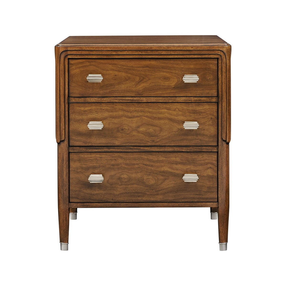 Walnut Art Deco Nightstand - English Georgian America