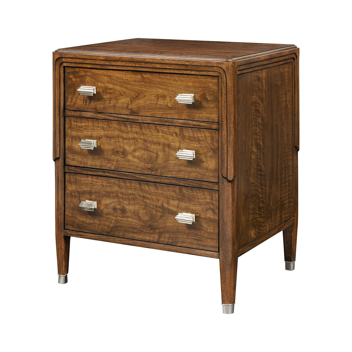 Walnut Art Deco Nightstand - English Georgian America