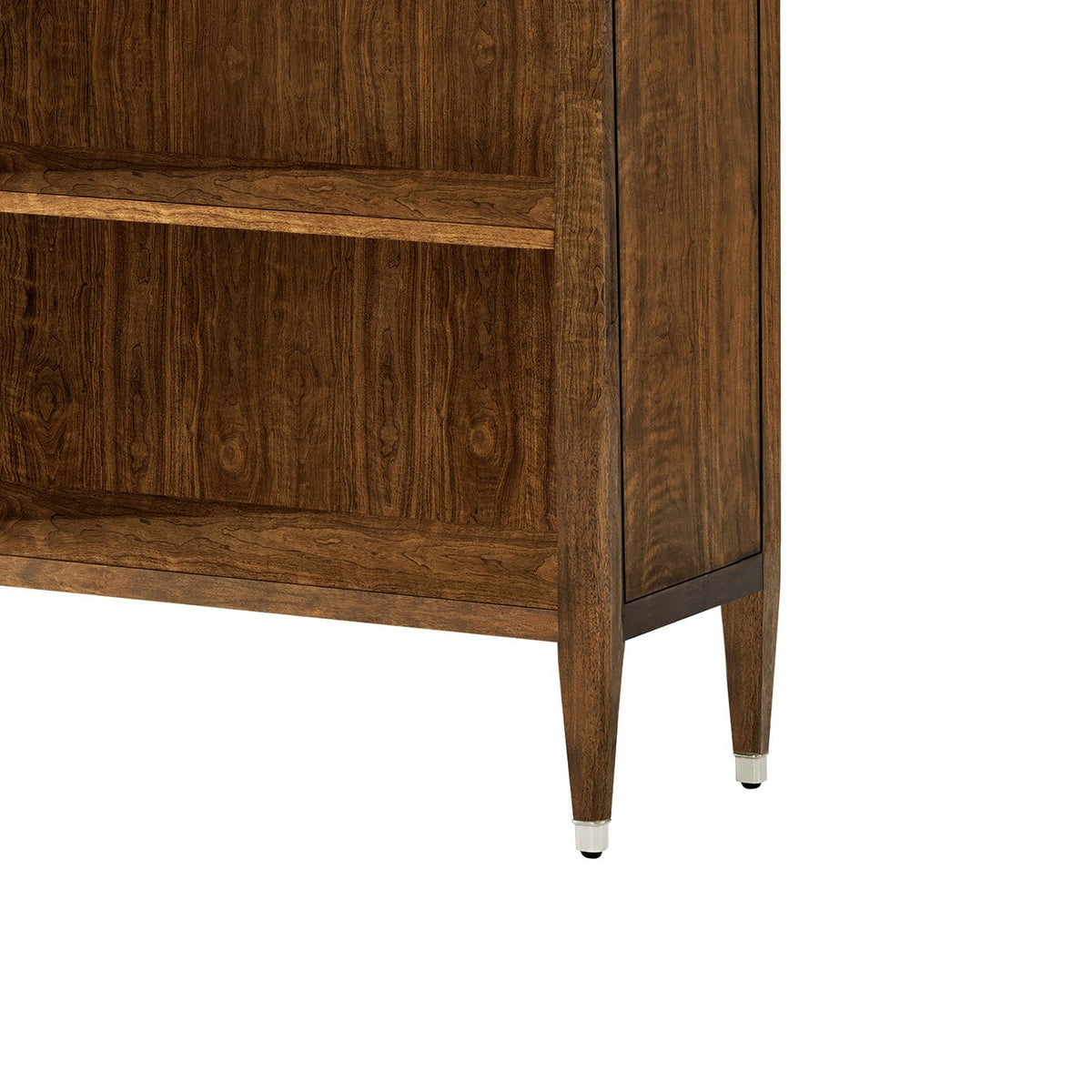 Walnut Art Deco Open Bookcase - English Georgian America
